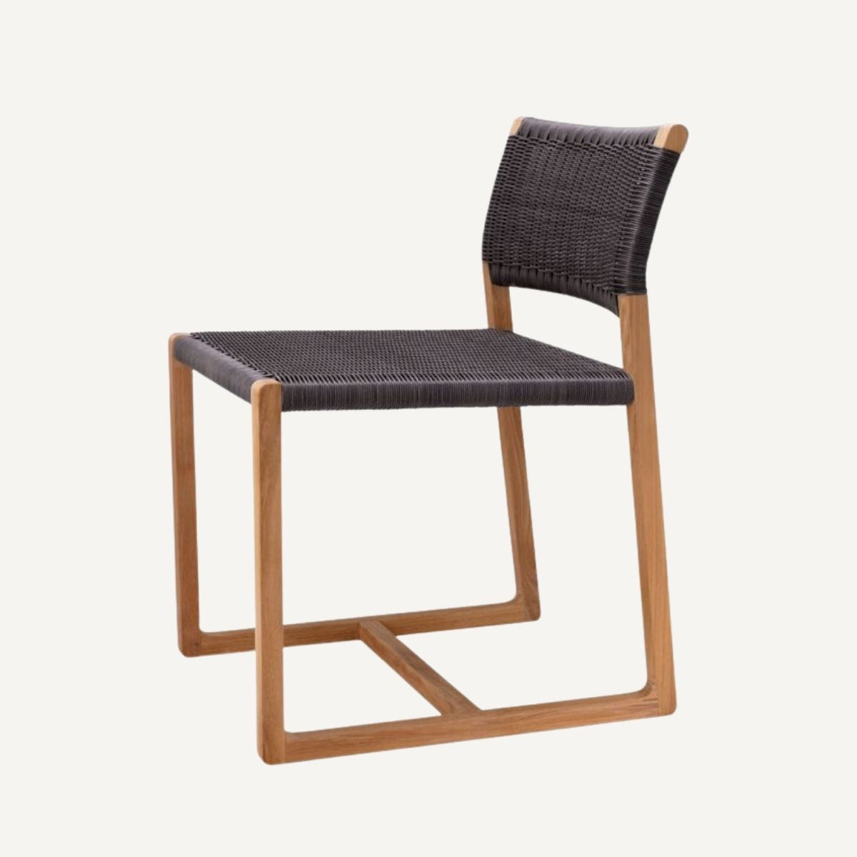 Chaise extérieure avec teck et cordage noir | Eichholtz Griffin | REMO-HOME, mobilier et décoration d'intérieur