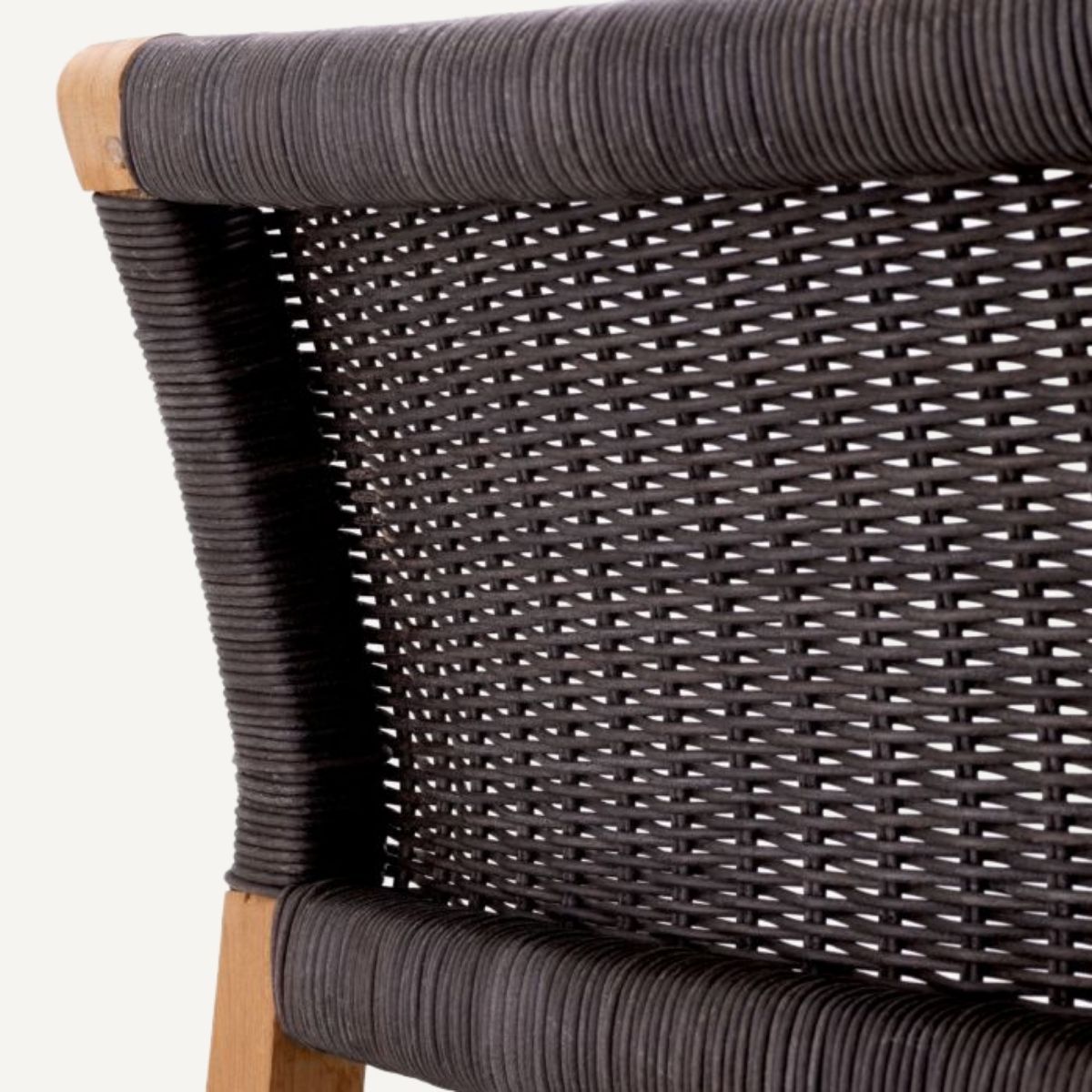 Chaise extérieure avec teck et cordage noir | Eichholtz Griffin | REMO-HOME, mobilier et décoration d'intérieur