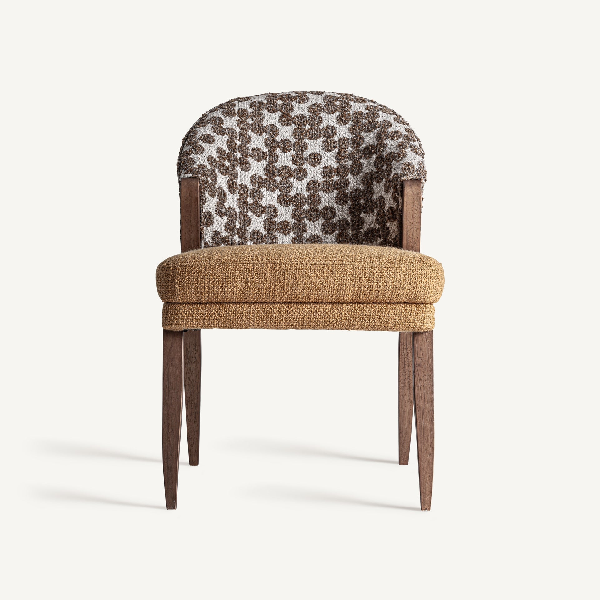 Chaise bois marron et tissu | VICAL Kalesha | REMO-HOME, mobilier design et décoration d'intérieur