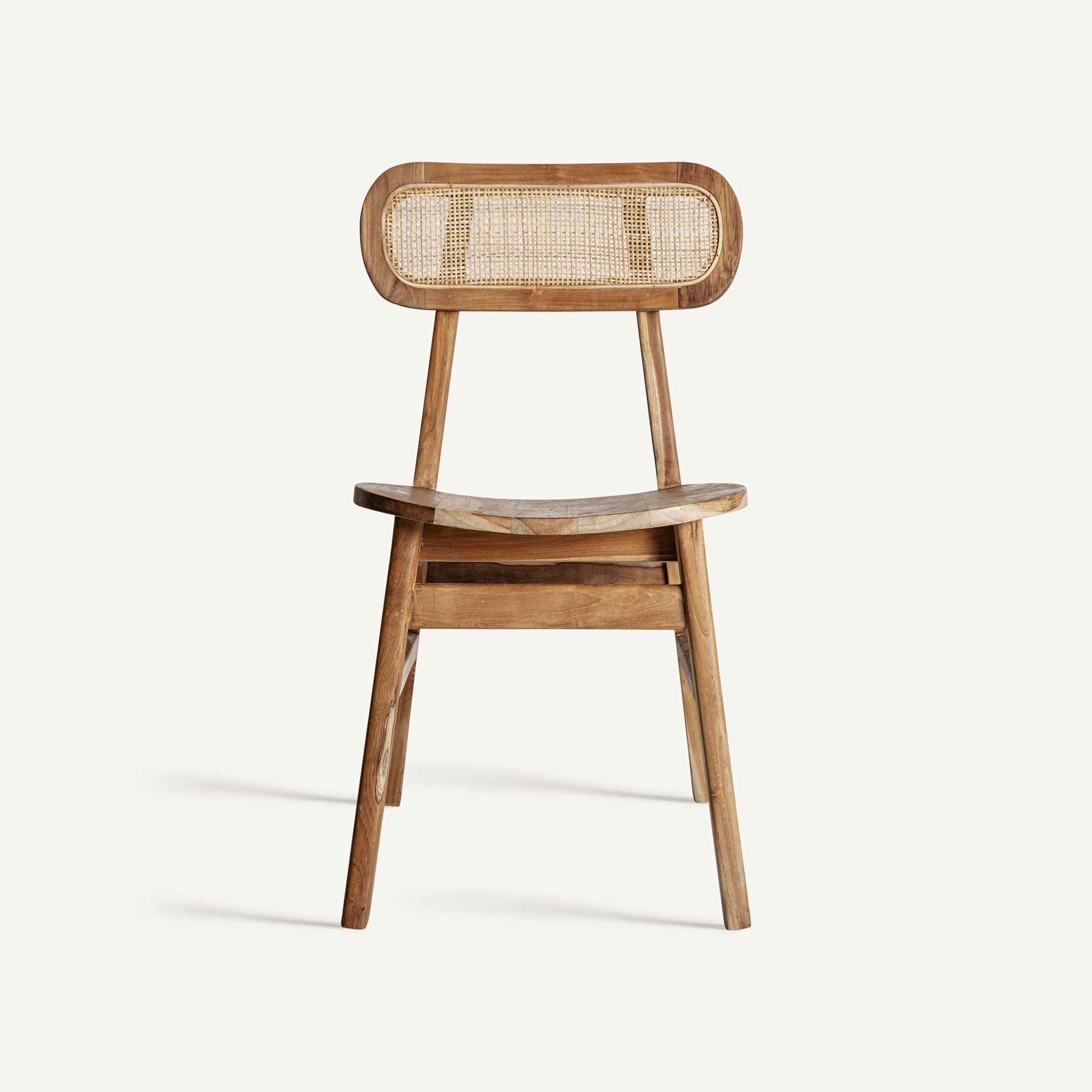 Chaise bois teck et rotin naturel tressé | VICAL Bludenz | REMO-HOME, mobilier design et décoration d'intérieur