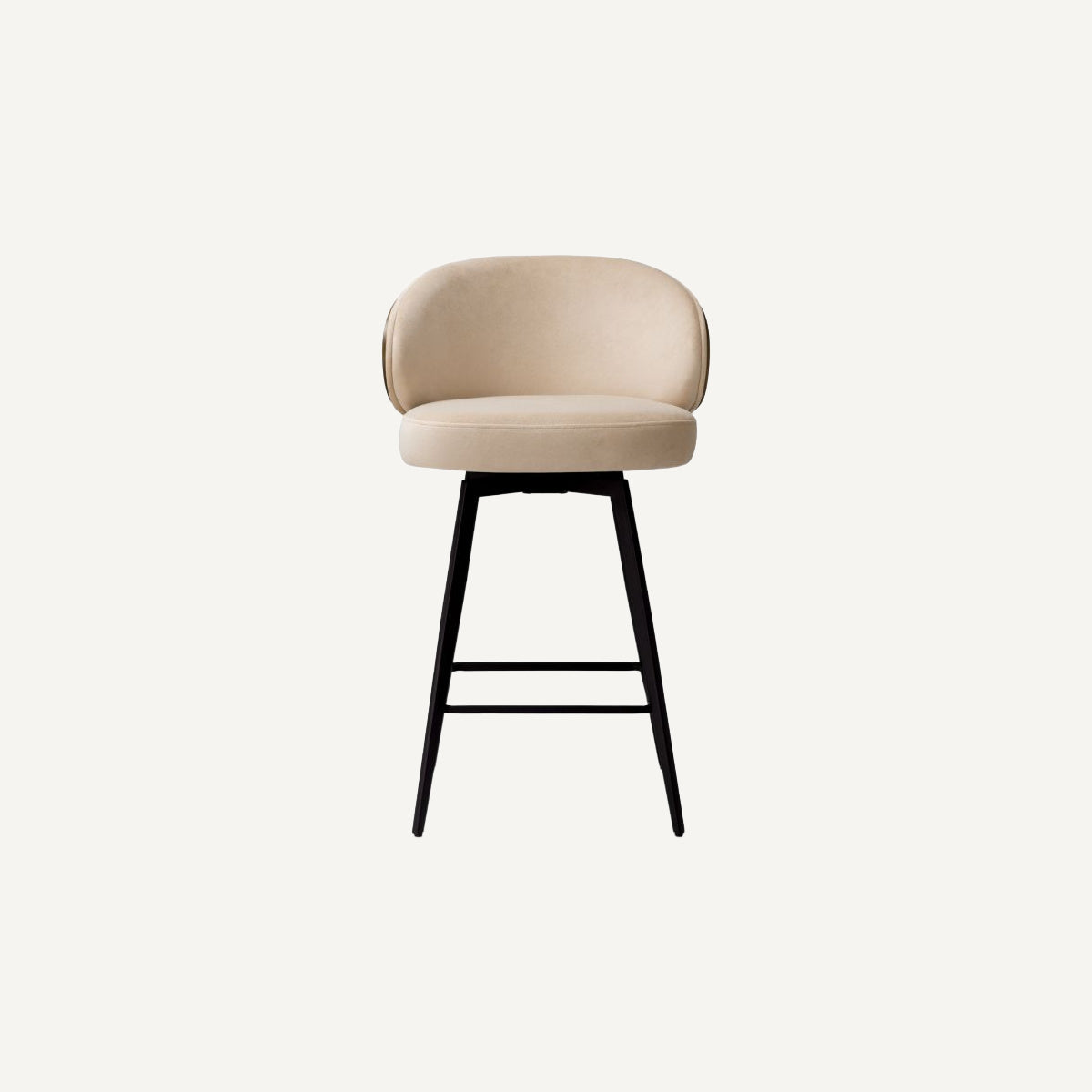 Chaise de comptoir en tissu beige | Eichholtz Camerota |  REMO-HOME, mobilier et décoration d'intérieur