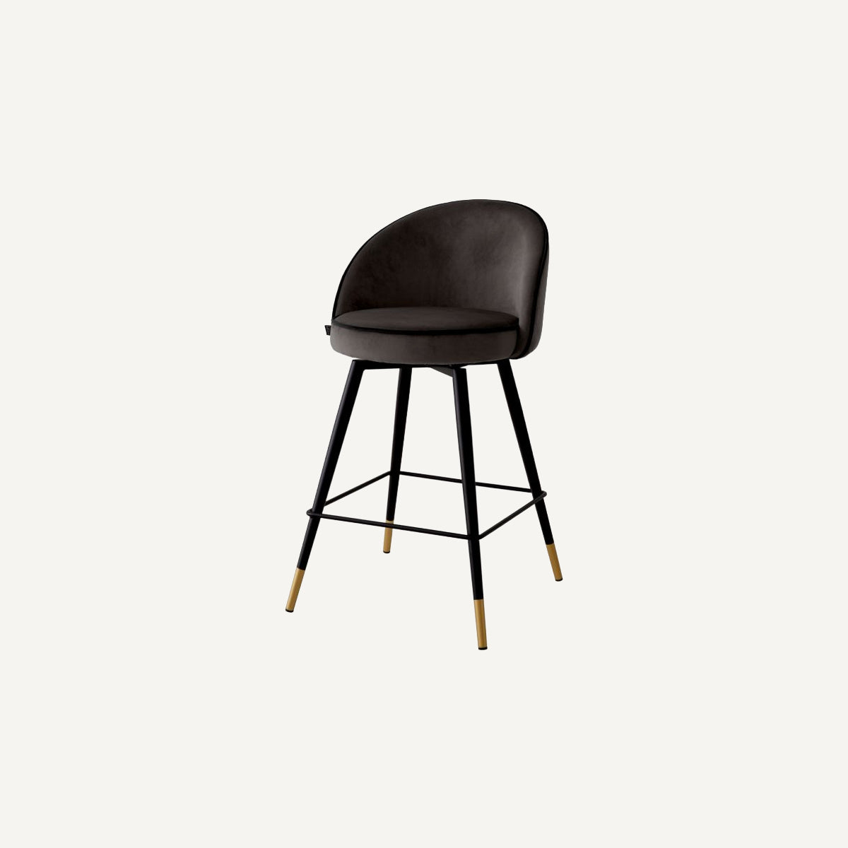 Chaise de comptoir en velours gris (lot de 2) | Eichholtz Cooper | REMO-HOME, mobilier et décoration d'intérieur