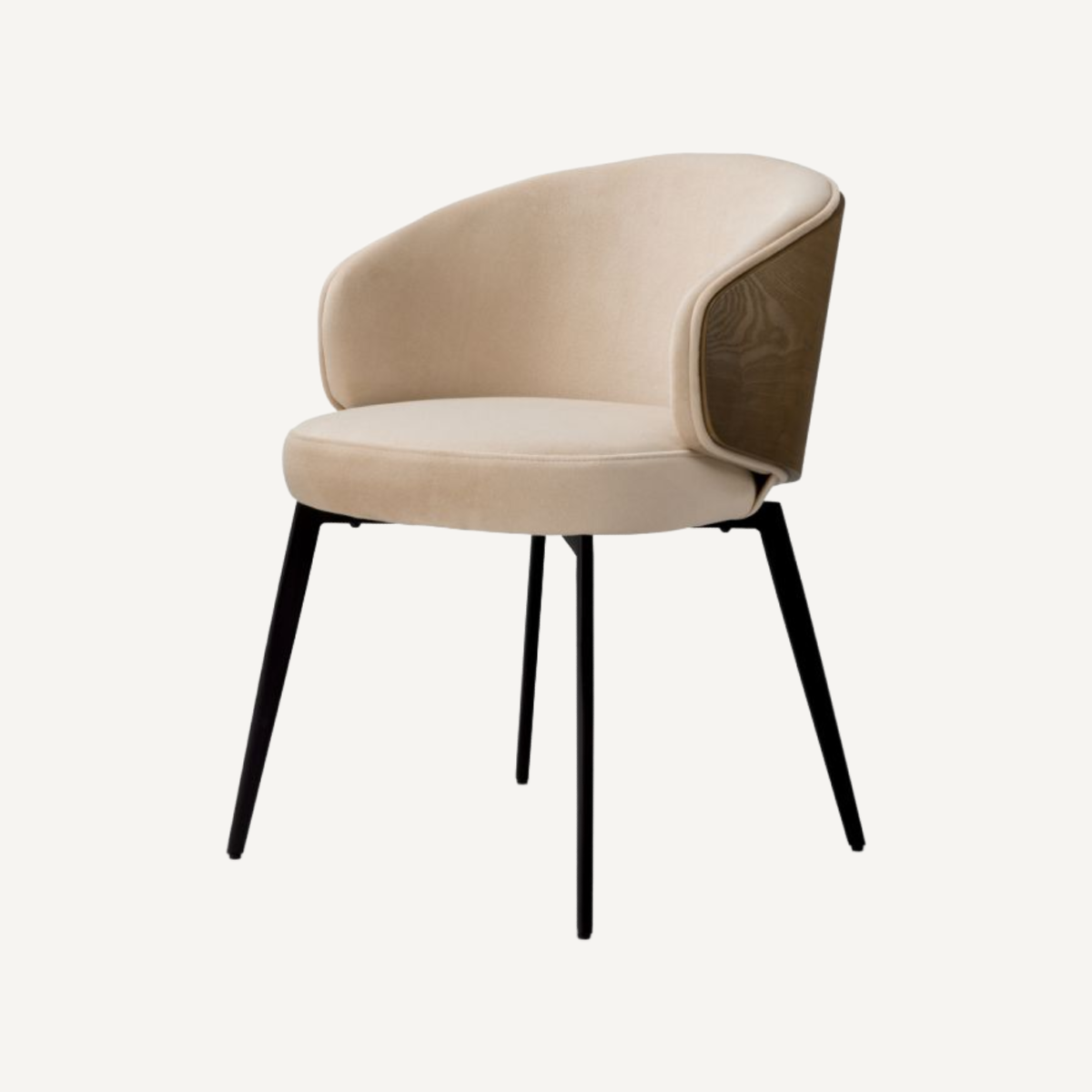 Chaise de salle à manger en tissu beige | Eichholtz Camerota | REMO-HOME, mobilier et décoration d'intérieur