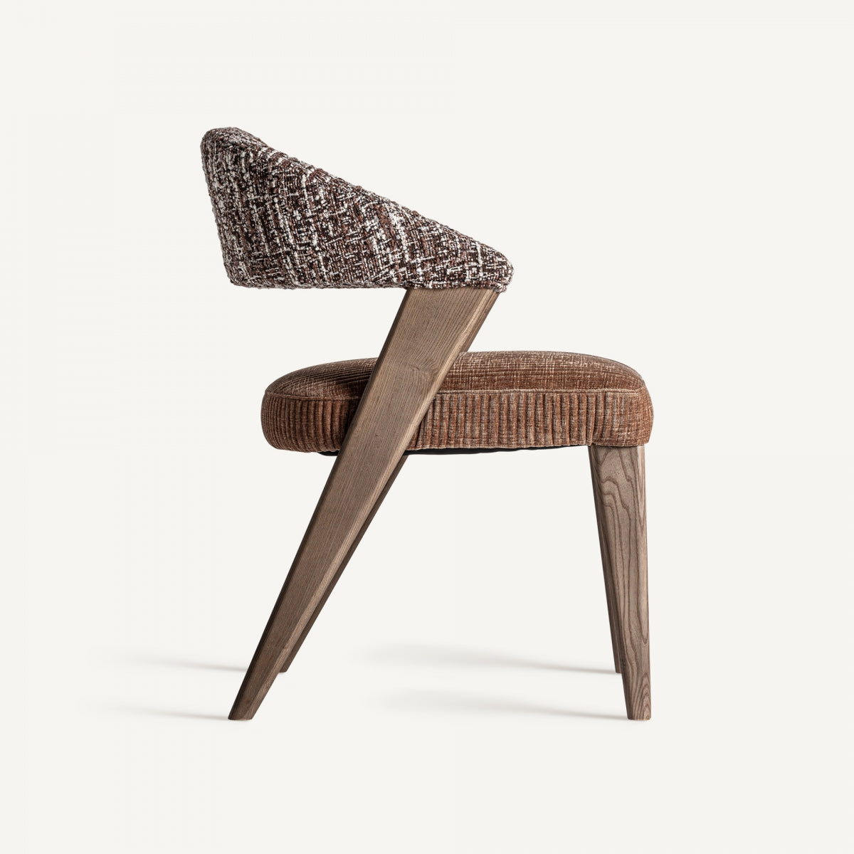 Chaise de salle à manger en tissu marron | Vical Kamenz | REMO-HOME, mobilier et décoration d'intérieur