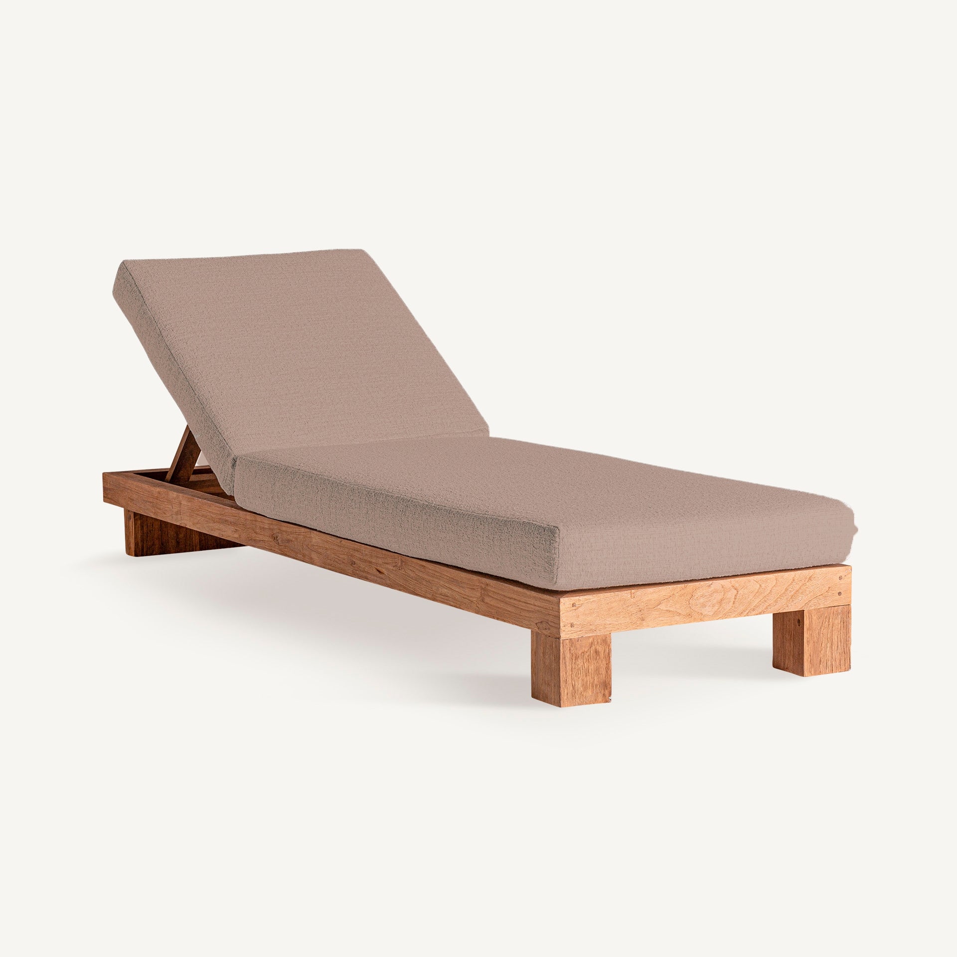 Chaise longue en teck marron | VICAL Testa | REMO-HOME, mobilier design et décoration d'intérieur