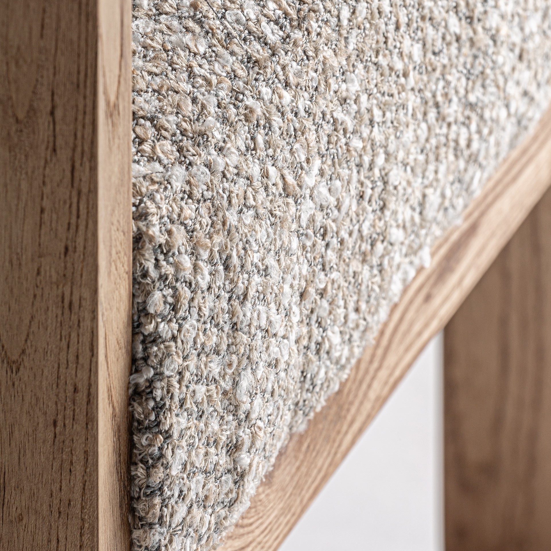 Chaise salle à manger tissu gris chiné et chêne clair | VICAL Ustka | REMO-HOME, mobilier design et décoration d'intérieur