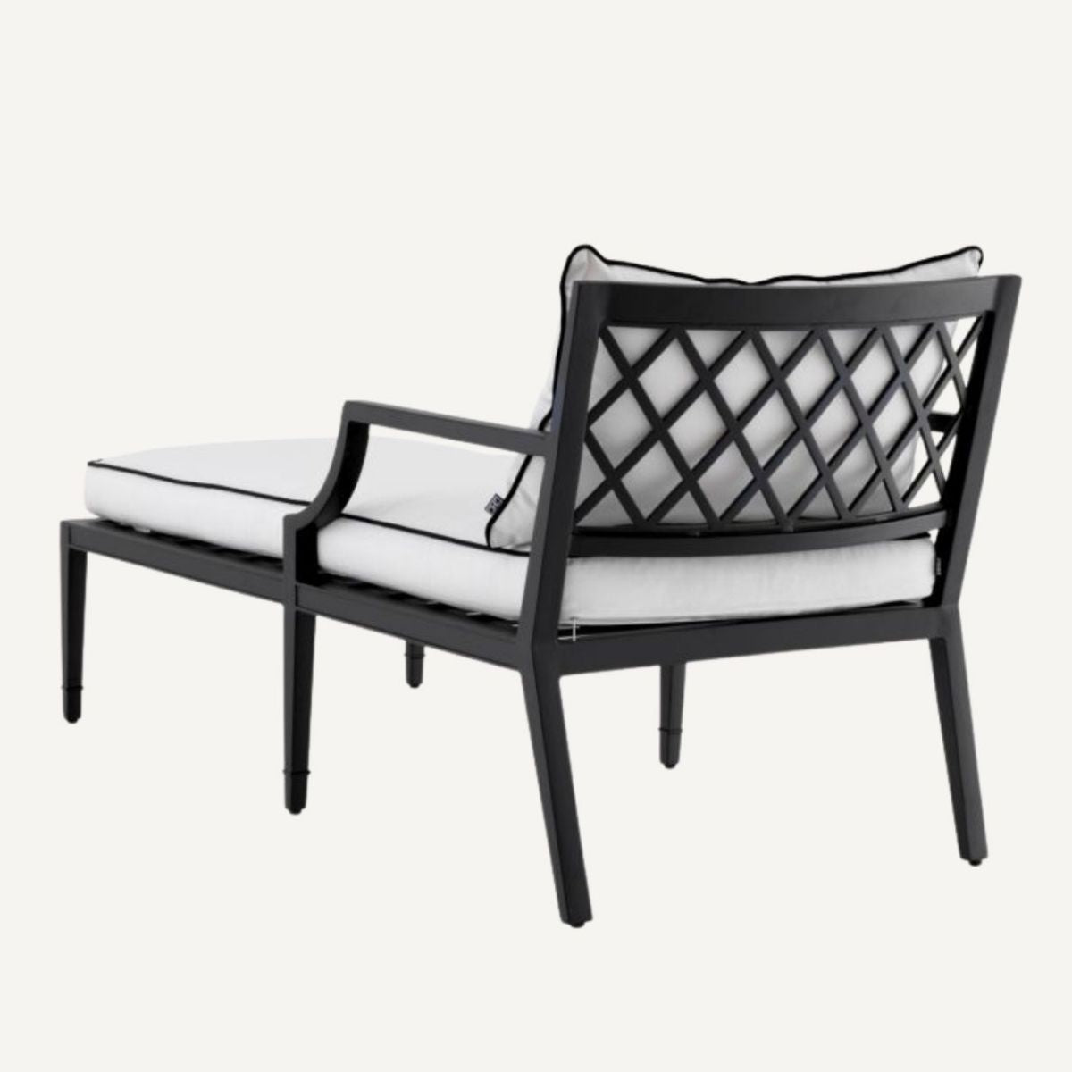 Chaise longue noire et blanche | Eichholtz Bella Vista | REMO-HOME, mobilier et décoration d'intérieur