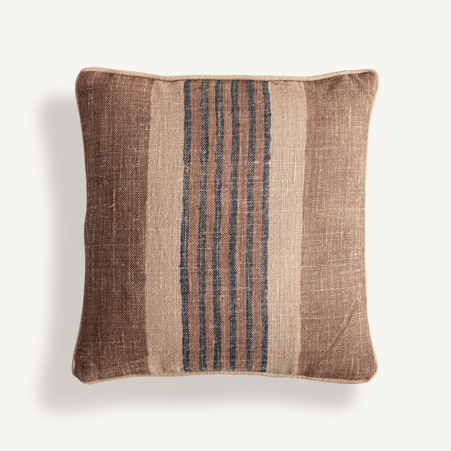 Coussin carré jute beige et marron | VICAL Alceo | REMO-HOME, mobilier design et décoration d'intérieur