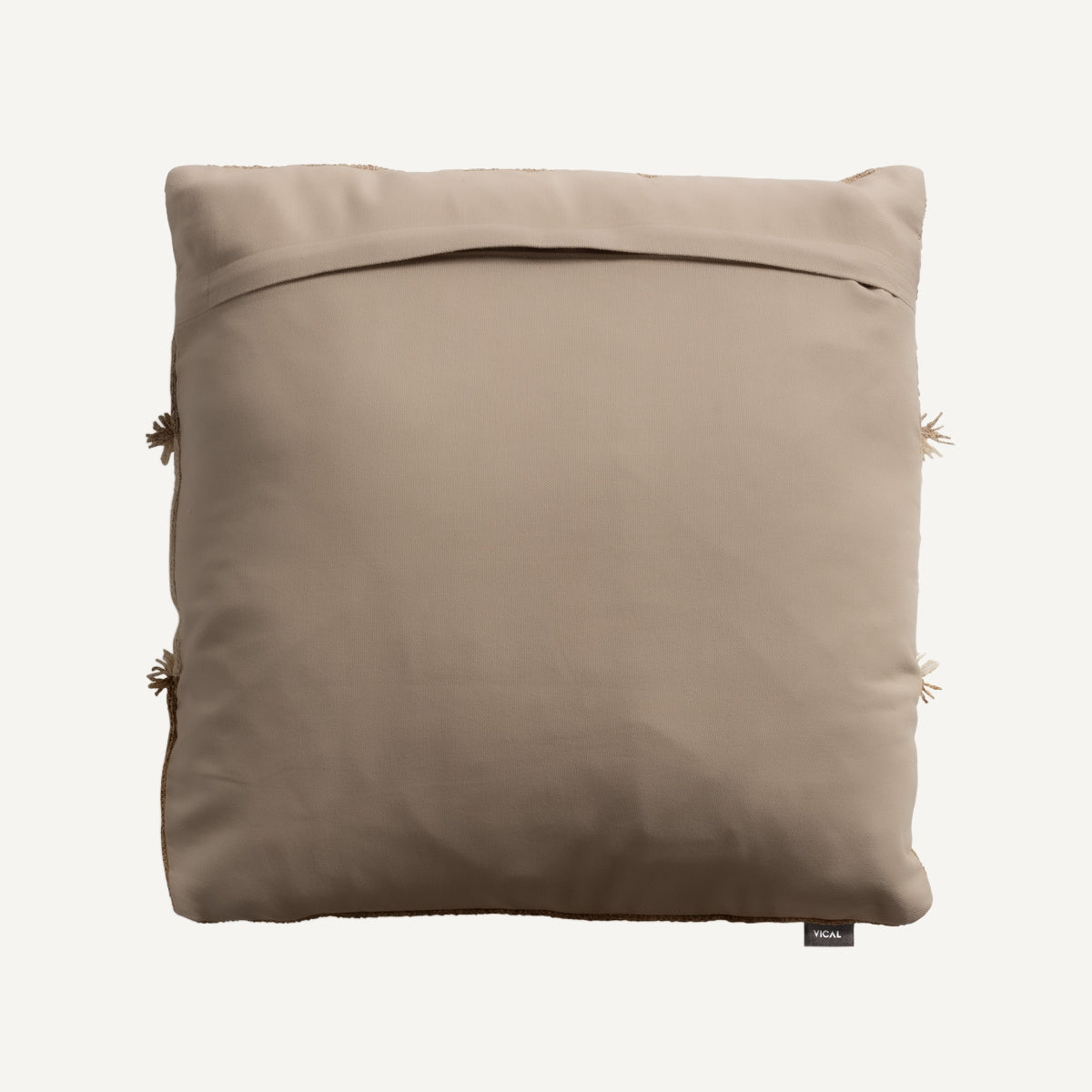 Coussin carré en coton marron | VICAL Essien | REMO-HOME, mobilier design et décoration d'intérieur