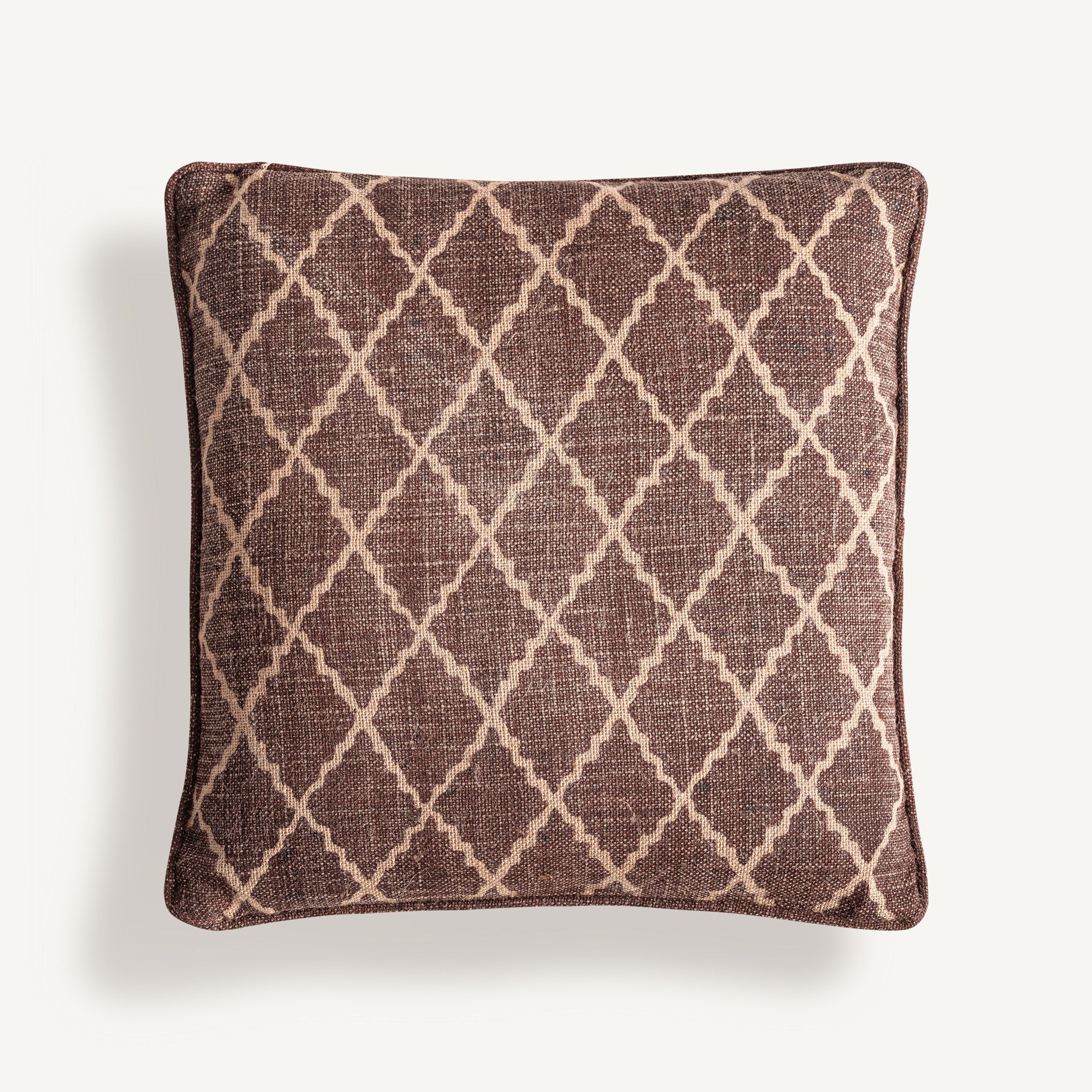 Coussin jute et fibres tissées beige et marron | VICAL Nun | REMO-HOME, mobilier design et décoration d'intérieur