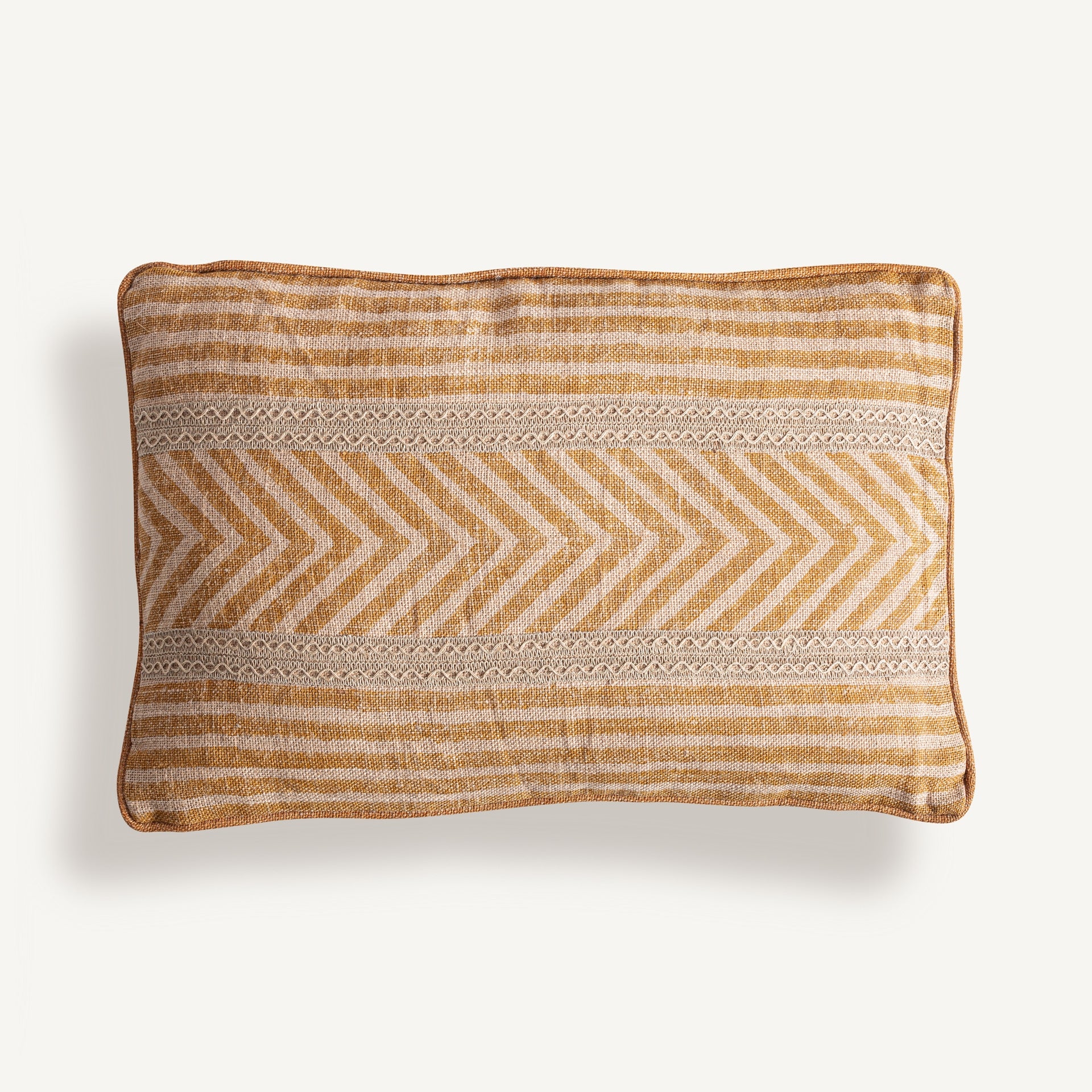Coussin jute tressé tons dorés et beige | VICAL Osiris | REMO-HOME, mobilier design et décoration d'intérieur