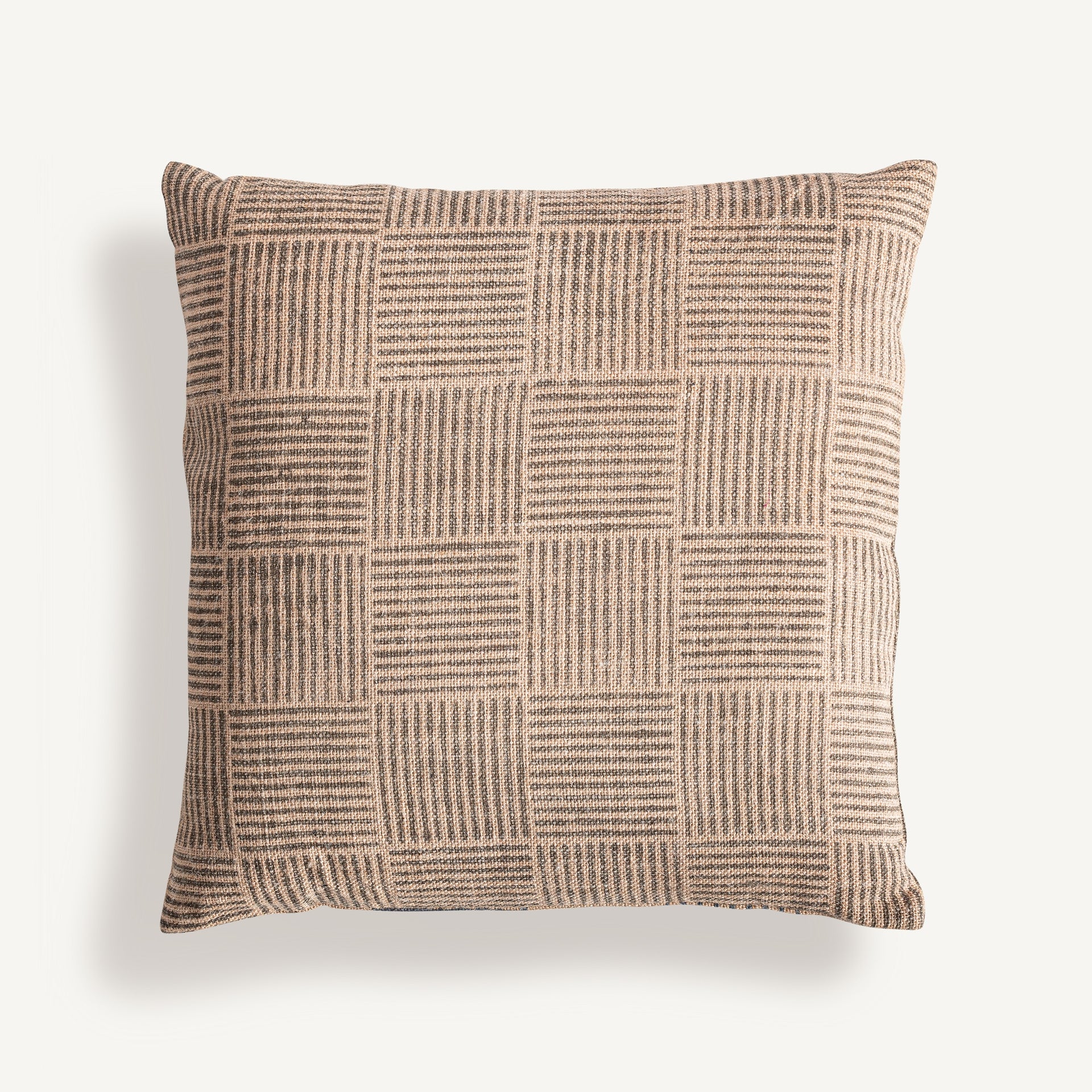 Coussin rayures fines jute beige et noir | VICAL Khepri | REMO-HOME, mobilier design et décoration d'intérieur