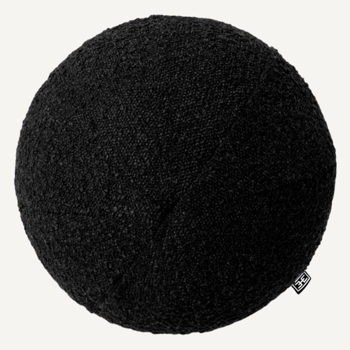 Coussin rond bouclé noir | Eichholtz Palla L | REMO-HOME, mobilier et décoration d'intérieur