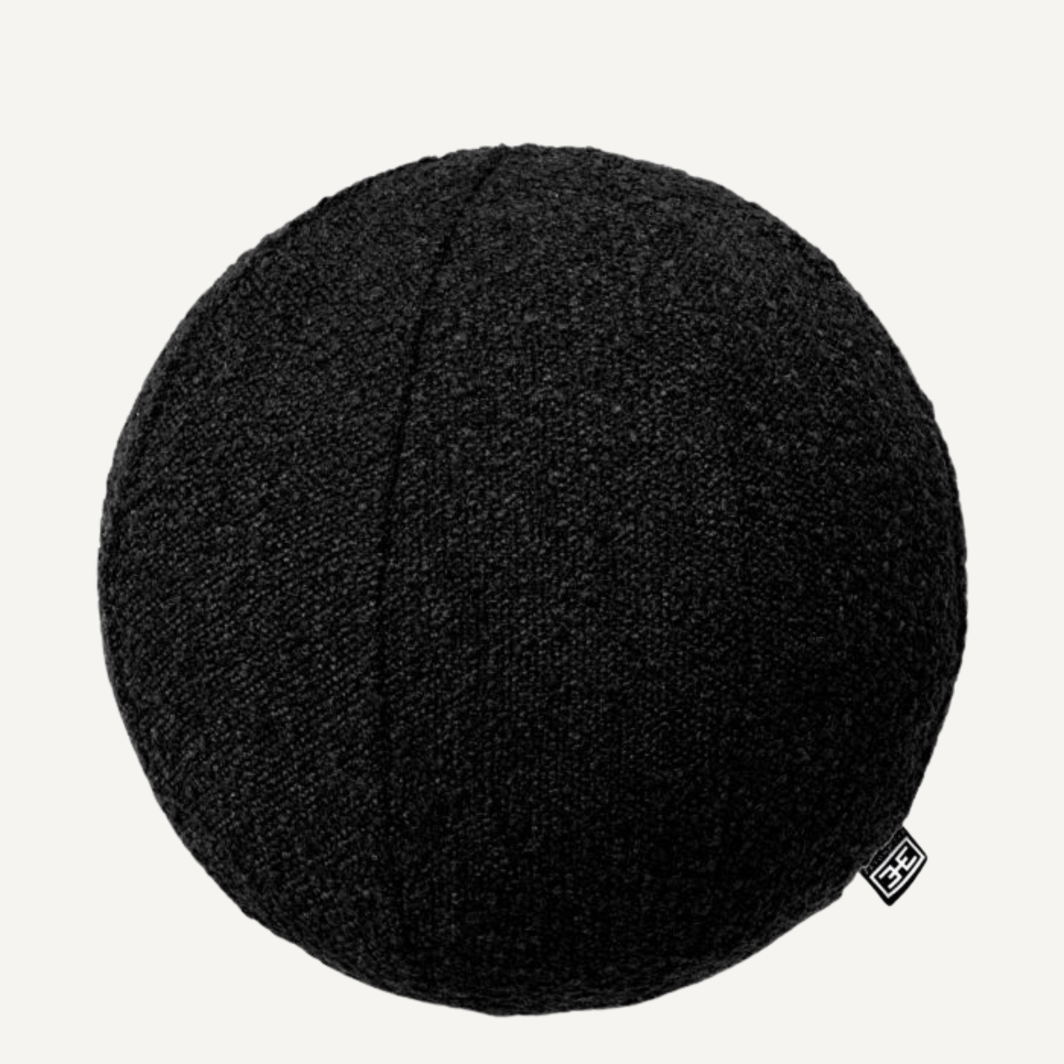 Coussin rond bouclé noir | Eichholtz Palla L | REMO-HOME, mobilier et décoration d'intérieur