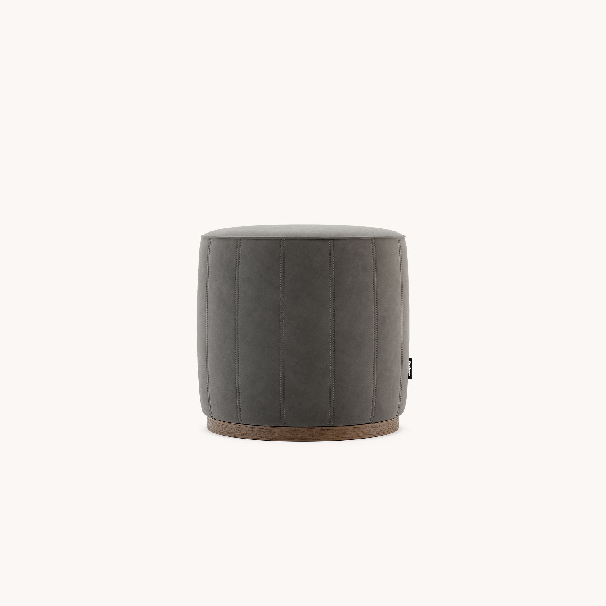 Pouf en microfibre gris | Domkapa Low