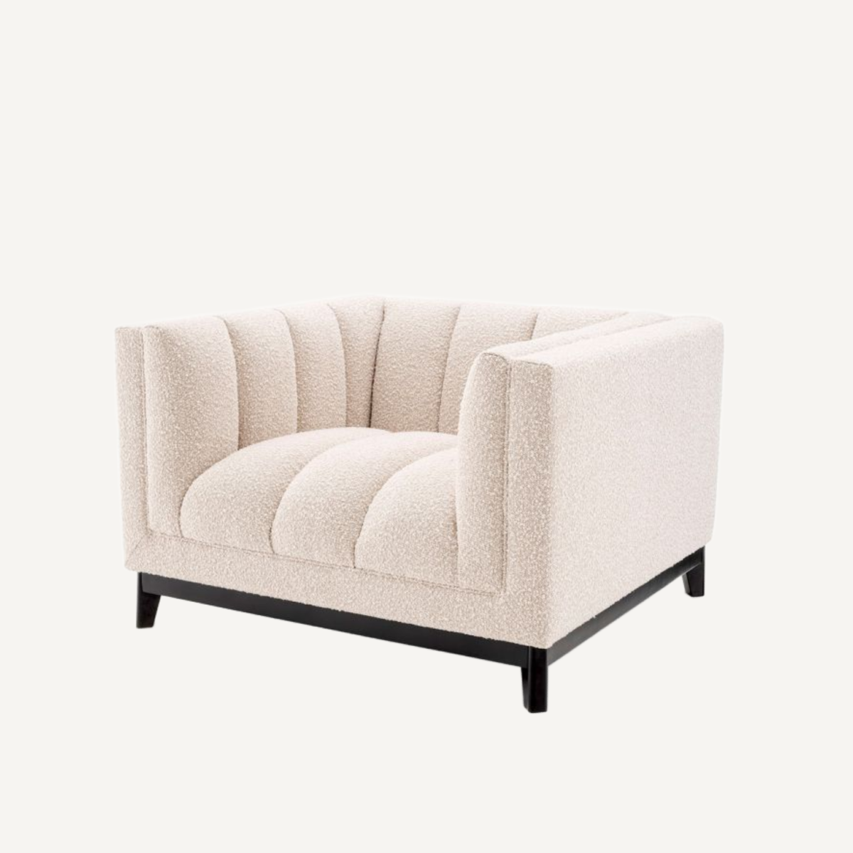 Fauteuil bouclé crème | Eichholtz Ditmar | REMO-HOME, mobilier et décoration d'intérieur