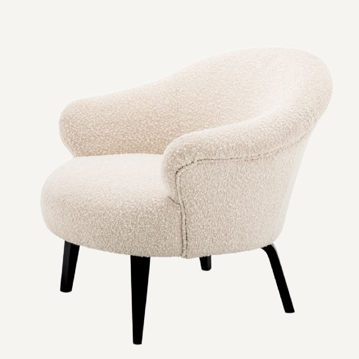 Fauteuil bouclé crème | Eichholtz Moretti | REMO-HOME, mobilier et décoration d'intérieur