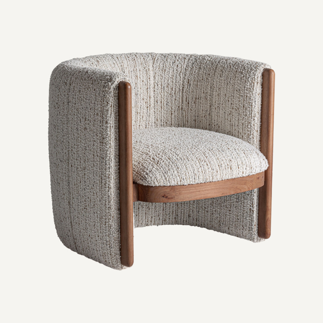 Fauteuil bouclé blanc | Vical Erbach | REMO, mobilier et décoration d'intérieur