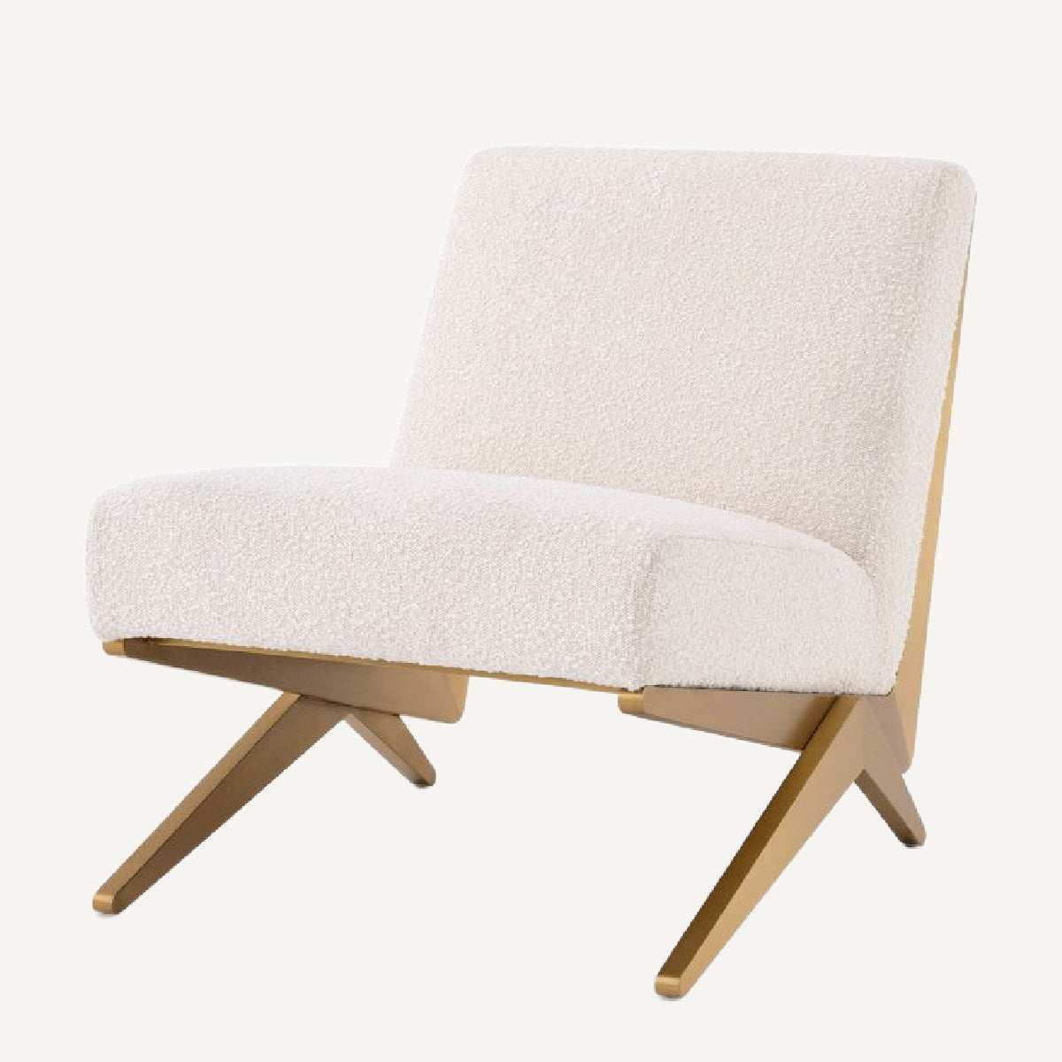 Fauteuil bouclé crème | Eichholtz Fico | REMO-HOME, mobilier et décoration d'intérieur