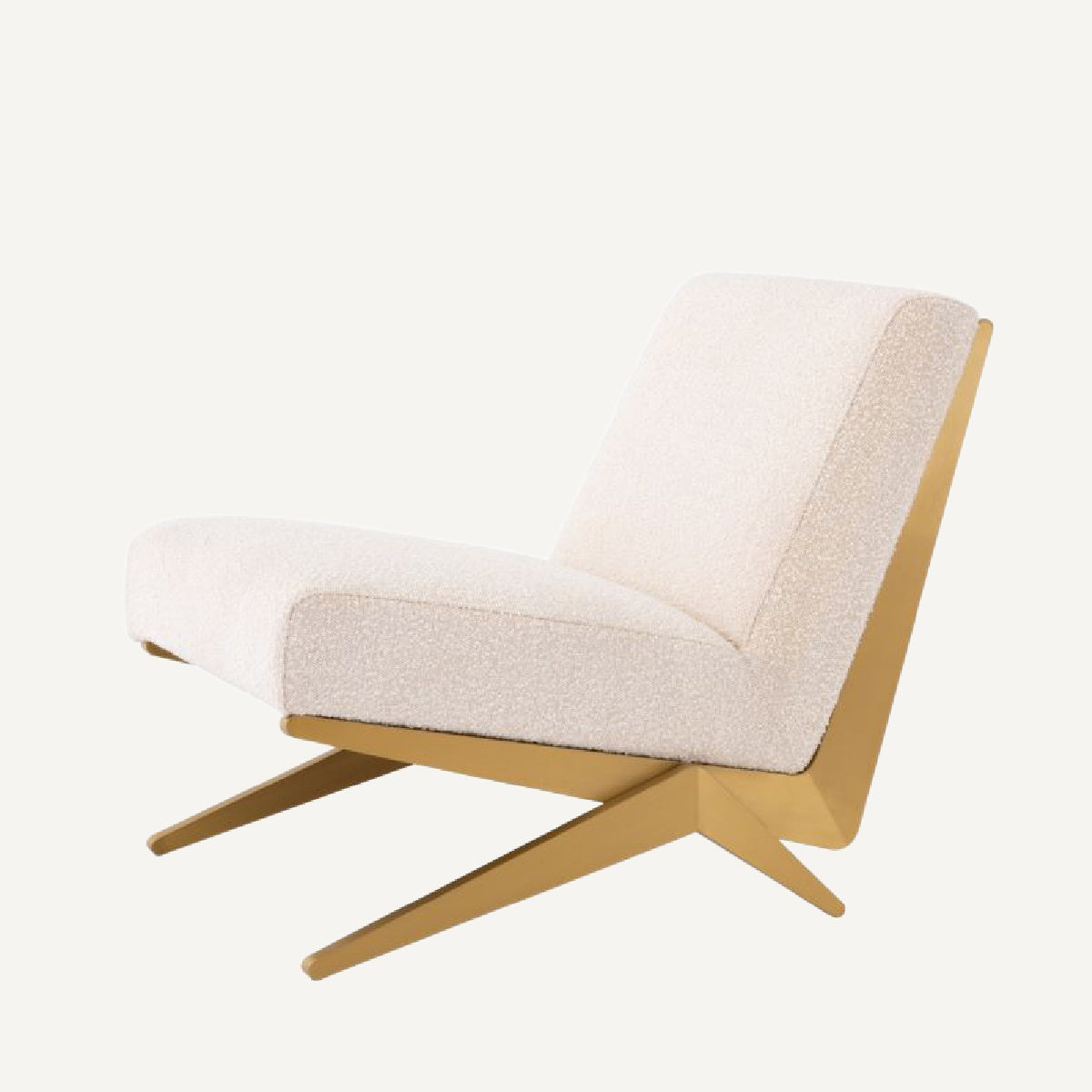 Fauteuil bouclé crème | Eichholtz Fico | REMO-HOME, mobilier et décoration d'intérieur