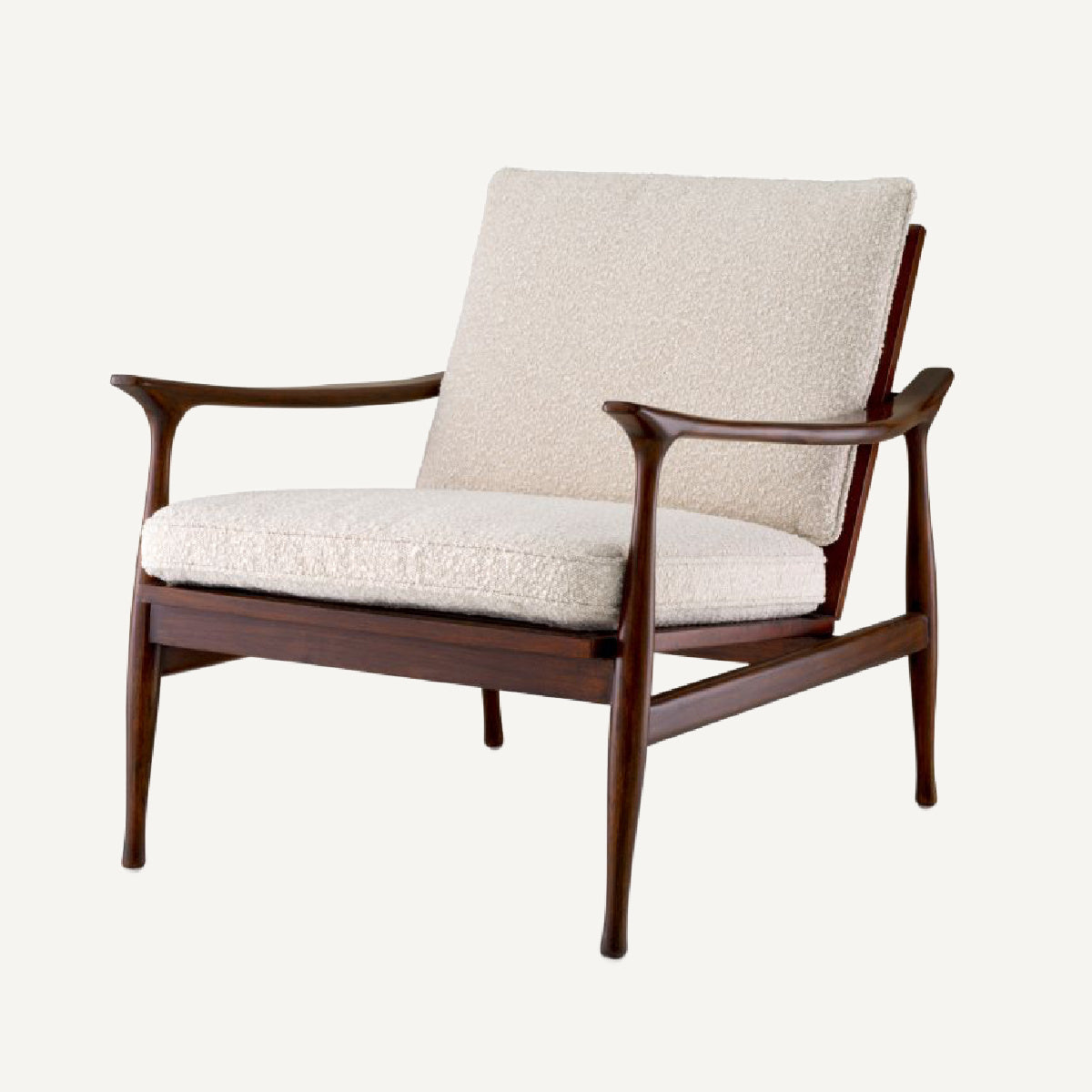 Fauteuil bouclé crème | Eichholtz Manzo | REMO-HOME, mobilier et décoration d'intérieur