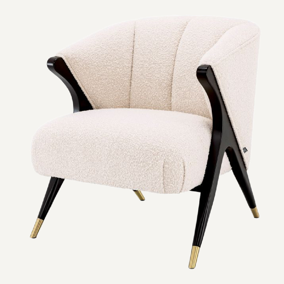 Fauteuil bouclé crème | Eichholtz Pavone | REMO-HOME, mobilier et décoration d'intérieur