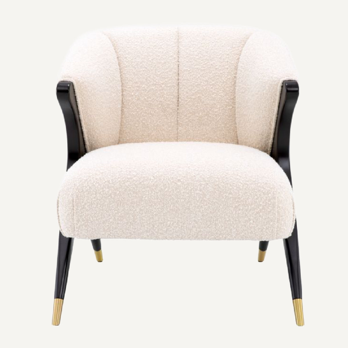 Fauteuil bouclé crème | Eichholtz Pavone | REMO-HOME, mobilier et décoration d'intérieur