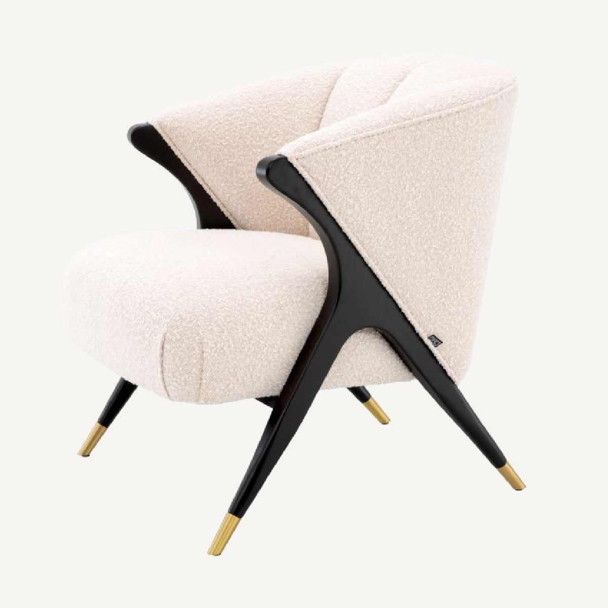 Fauteuil bouclé crème | Eichholtz Pavone | REMO-HOME, mobilier et décoration d'intérieur