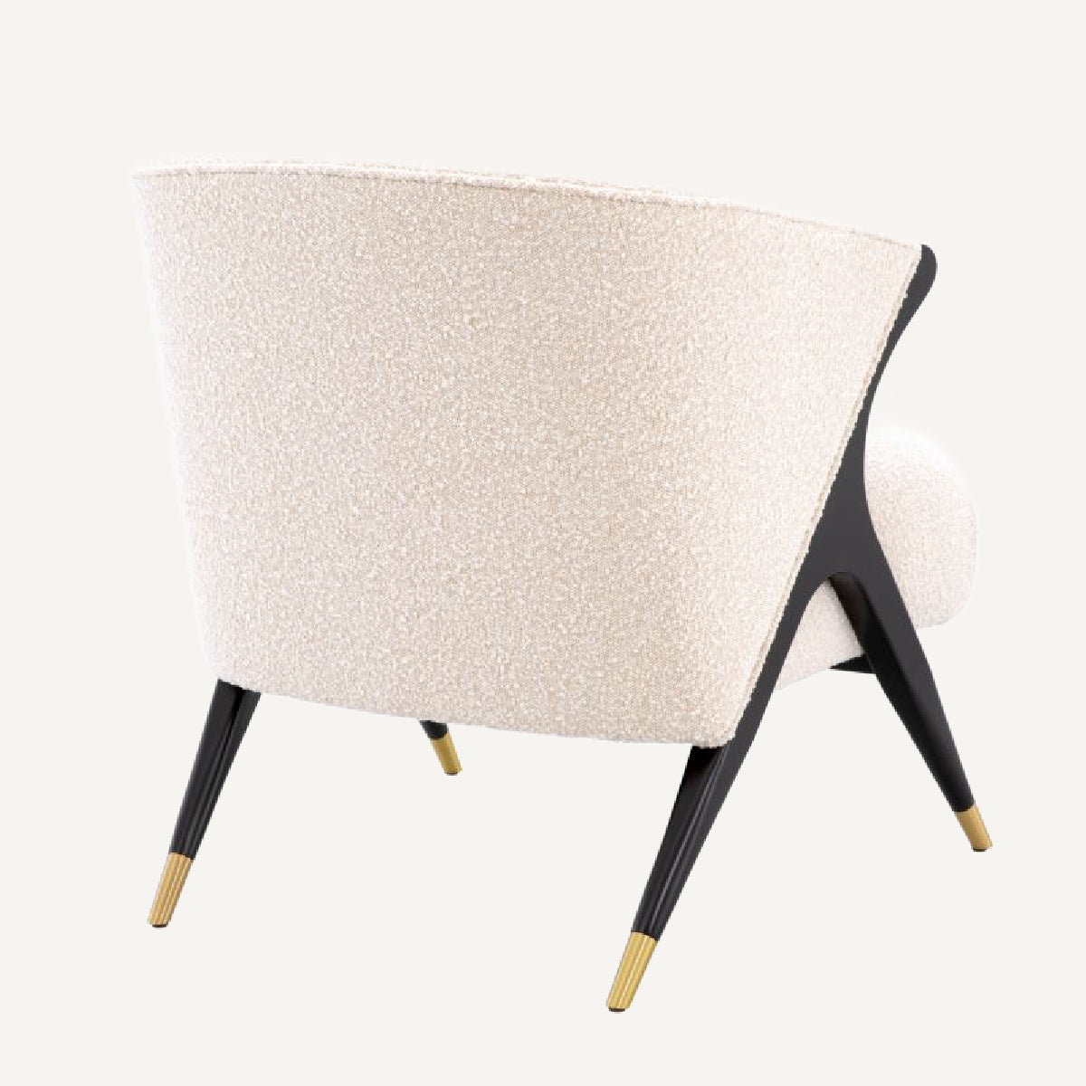 Fauteuil bouclé crème | Eichholtz Pavone | REMO-HOME, mobilier et décoration d'intérieur