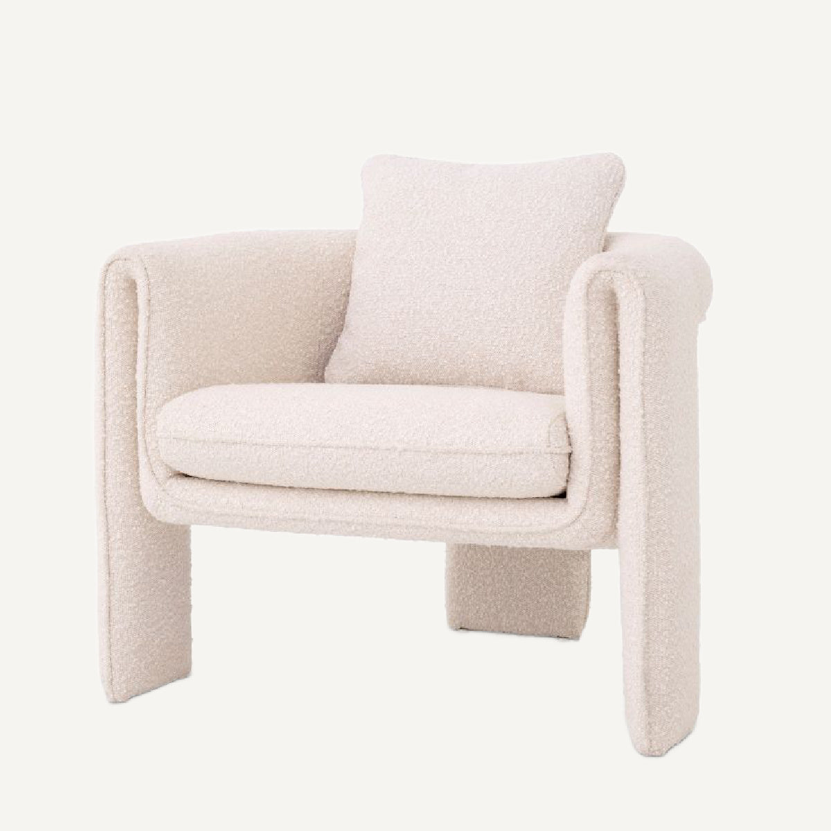 Fauteuil bouclé crème | Eichholtz Toto | REMO-HOME, mobilier et décoration d'intérieur