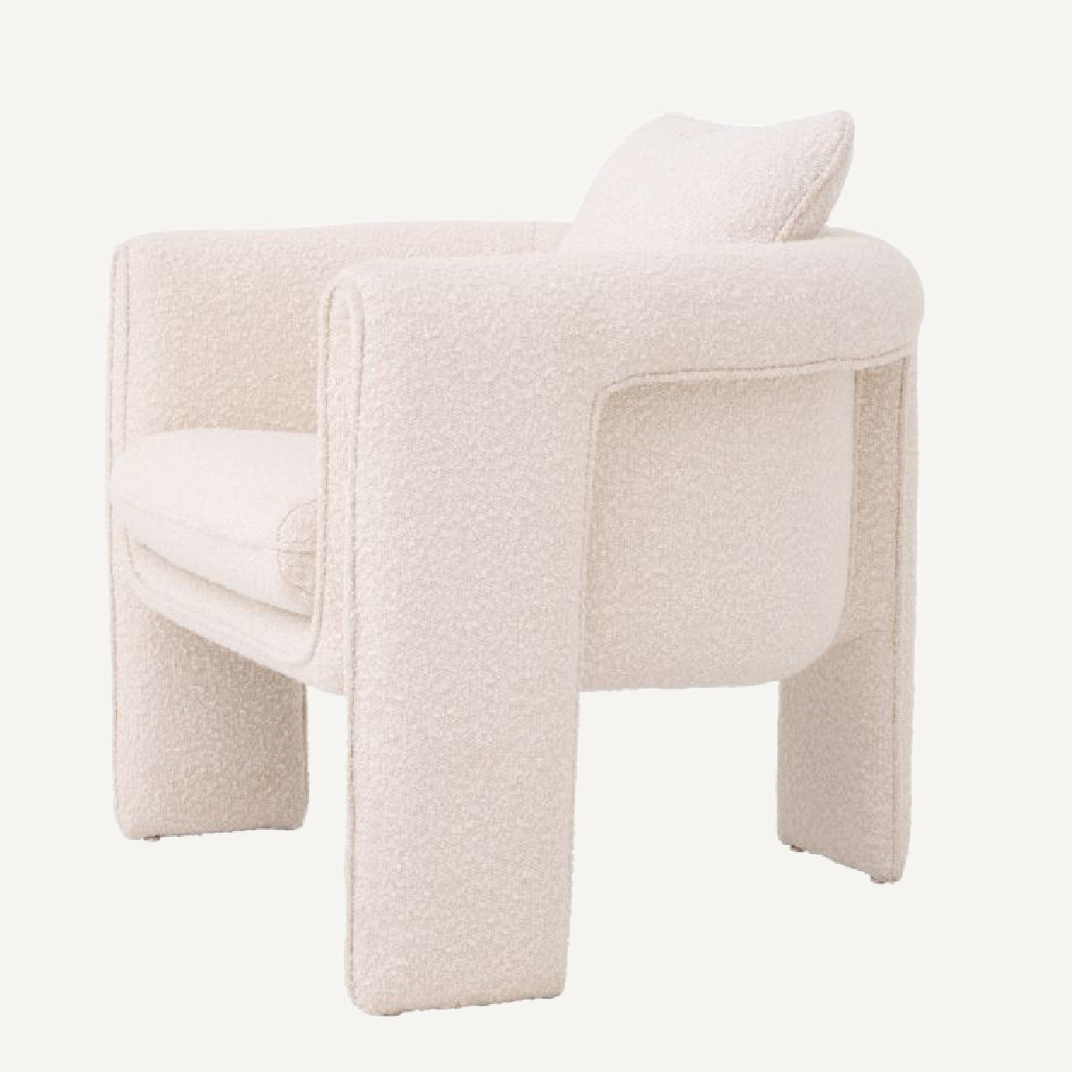 Fauteuil bouclé crème | Eichholtz Toto | REMO-HOME, mobilier et décoration d'intérieur