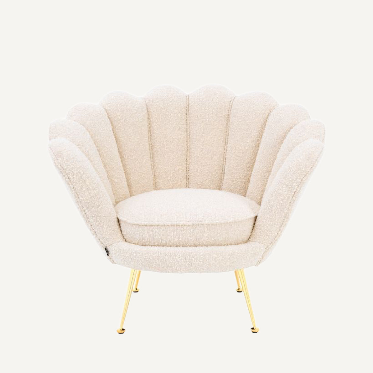 Fauteuil bouclé crème | Eichholtz Trapezium | REMO-HOME, mobilier et décoration d'intérieur