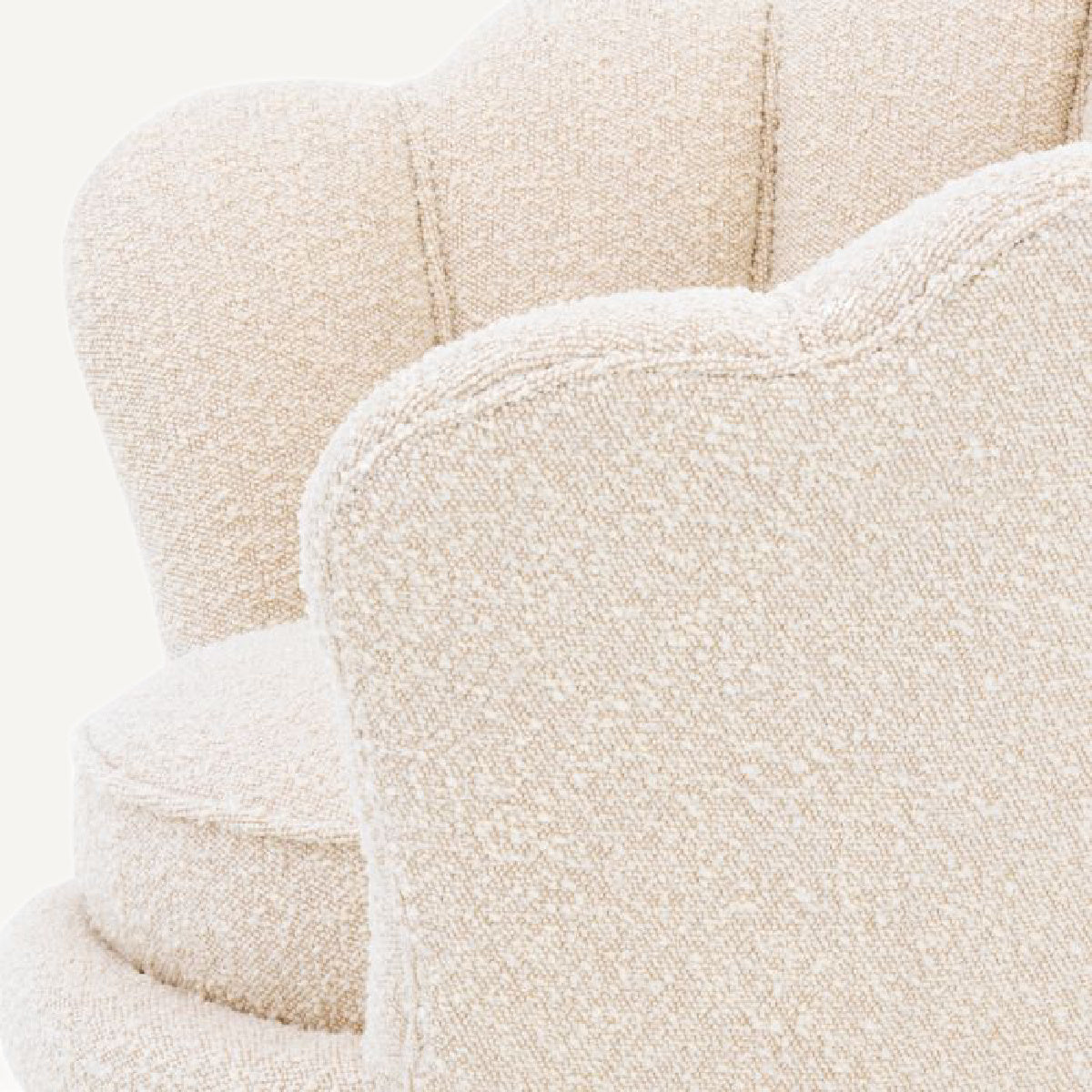 Fauteuil bouclé crème | Eichholtz Trapezium | REMO-HOME, mobilier et décoration d'intérieur