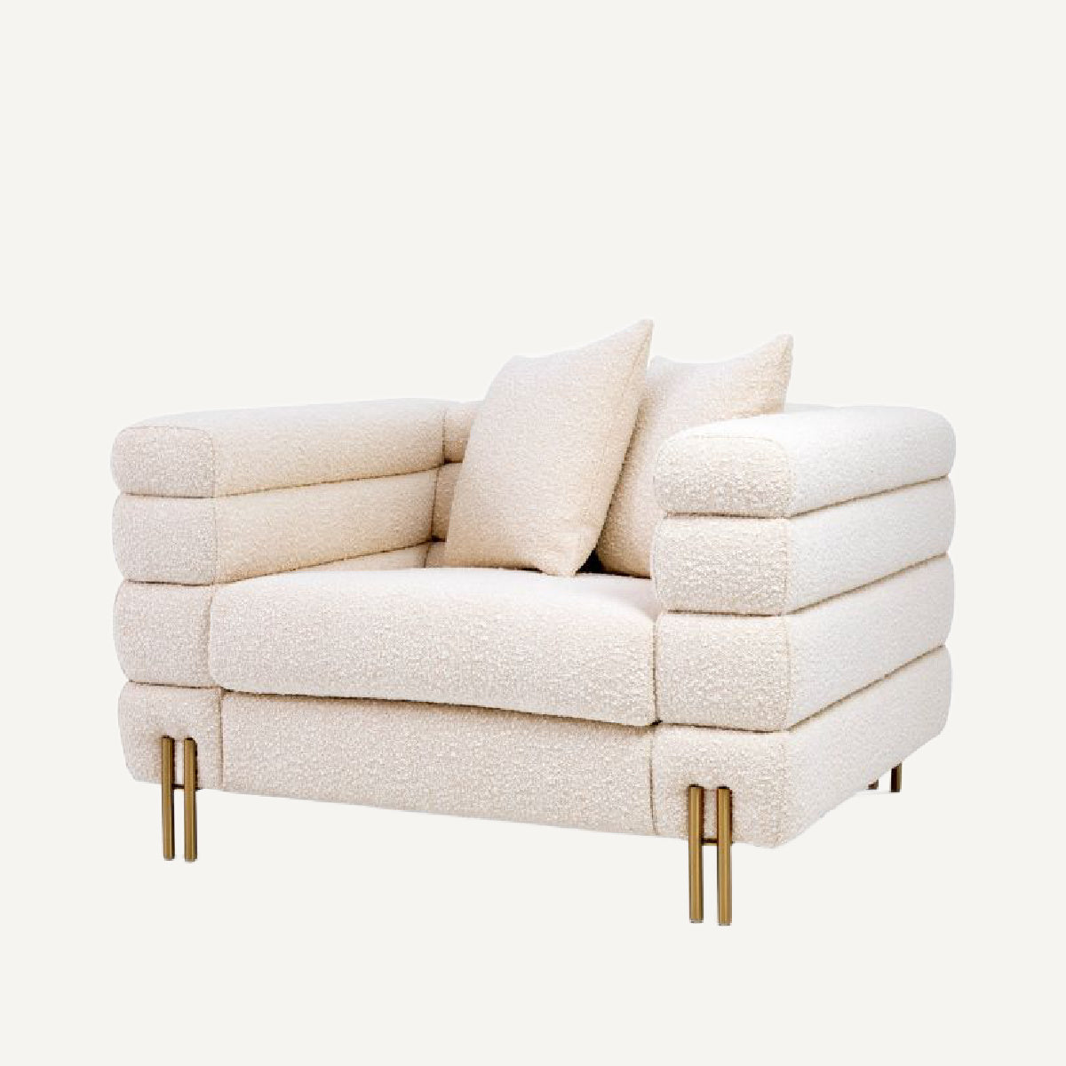 Fauteuil bouclé crème | Eichholtz York |  REMO-HOME, mobilier et décoration d'intérieur