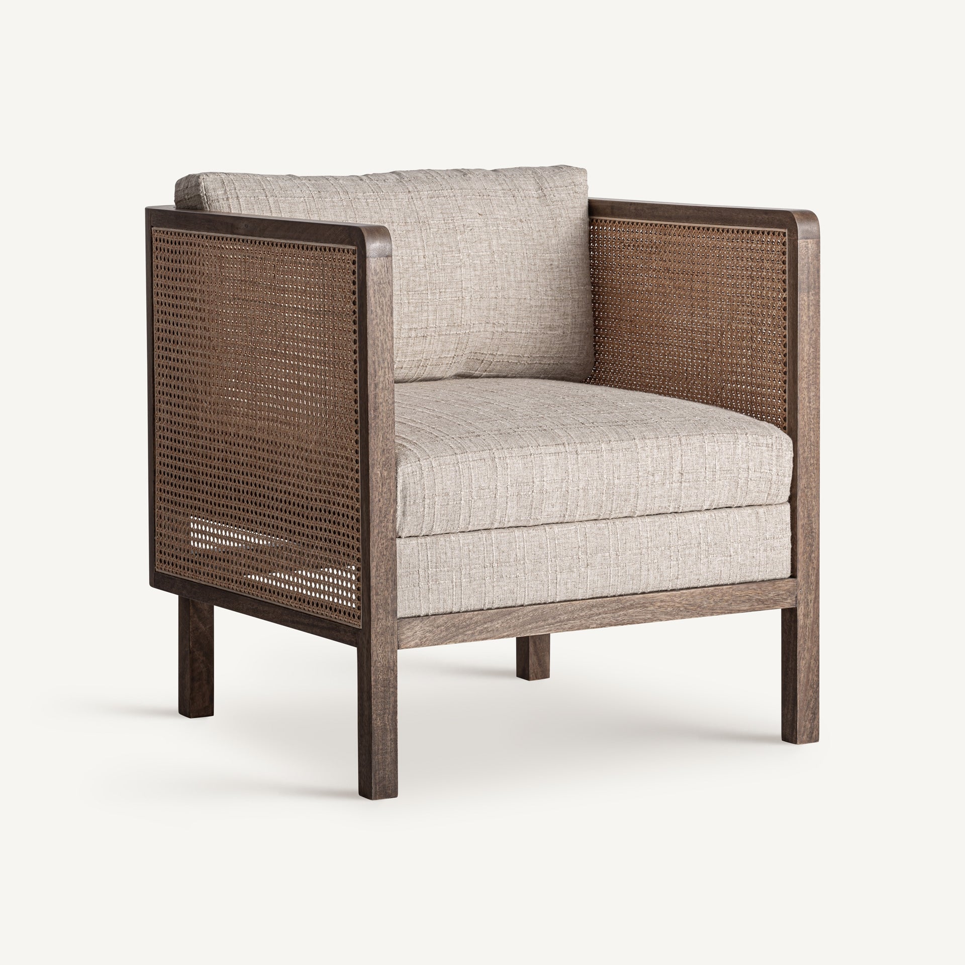 Fauteuil contemporain tissu beige | VICAL Breille | REMO-HOME, mobilier design et décoration d'intérieur