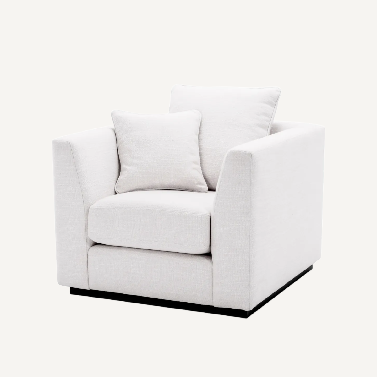 Fauteuil en tissu blanc | Eichholtz Taylor  |  REMO-HOME, mobilier et décoration d'intérieur