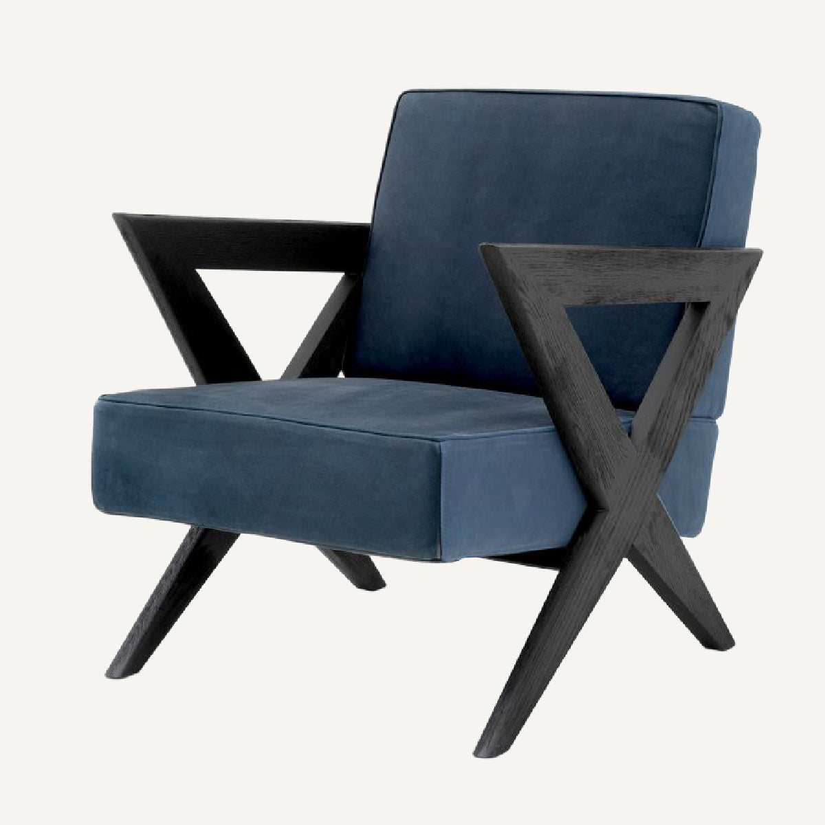 Fauteuil en nubuck bleu | Eichholtz Felippe | REMO-HOME, mobilier et décoration d'intérieur