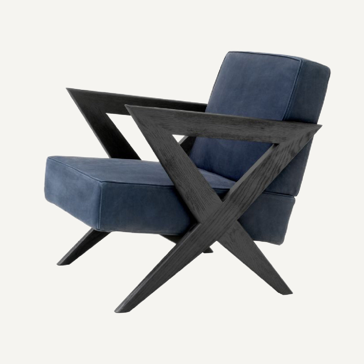 Fauteuil en nubuck bleu | Eichholtz Felippe | REMO-HOME, mobilier et décoration d'intérieur