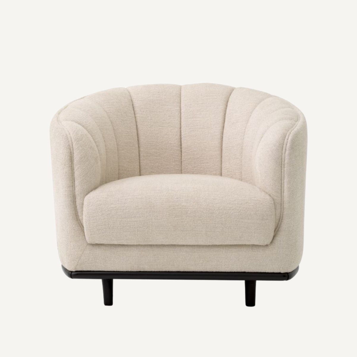 Fauteuil en tissu beige | Eichholtz Agostino | REMO-HOME, mobilier et décoration d'intérieur