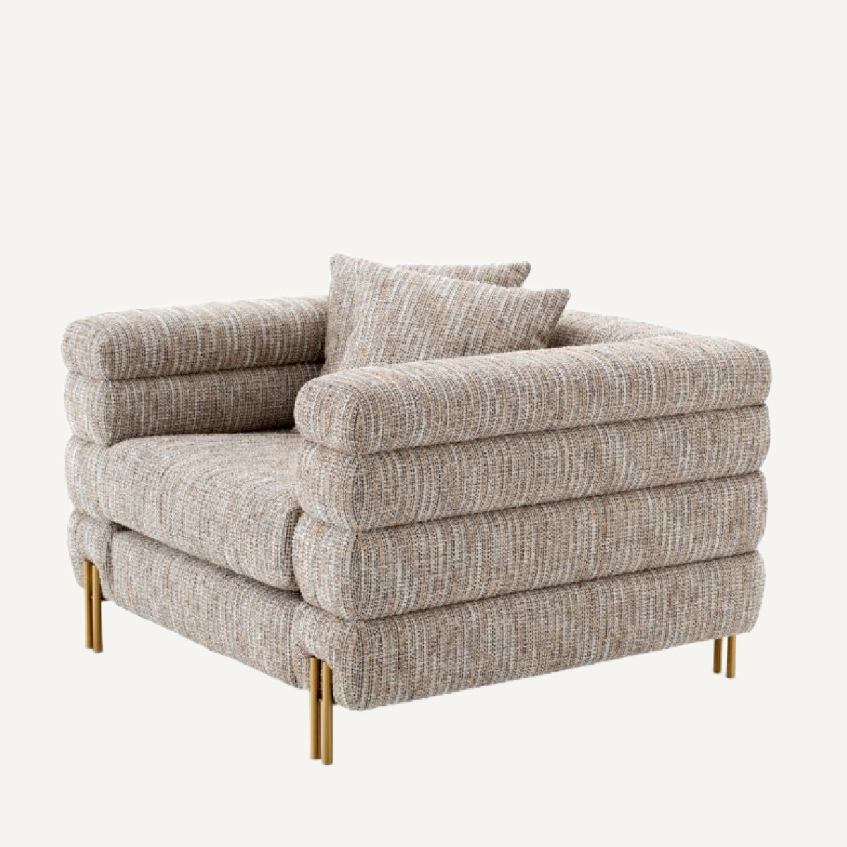 Fauteuil en tissu beige | Eichholtz York | REMO-HOME, mobilier et décoration d'intérieur