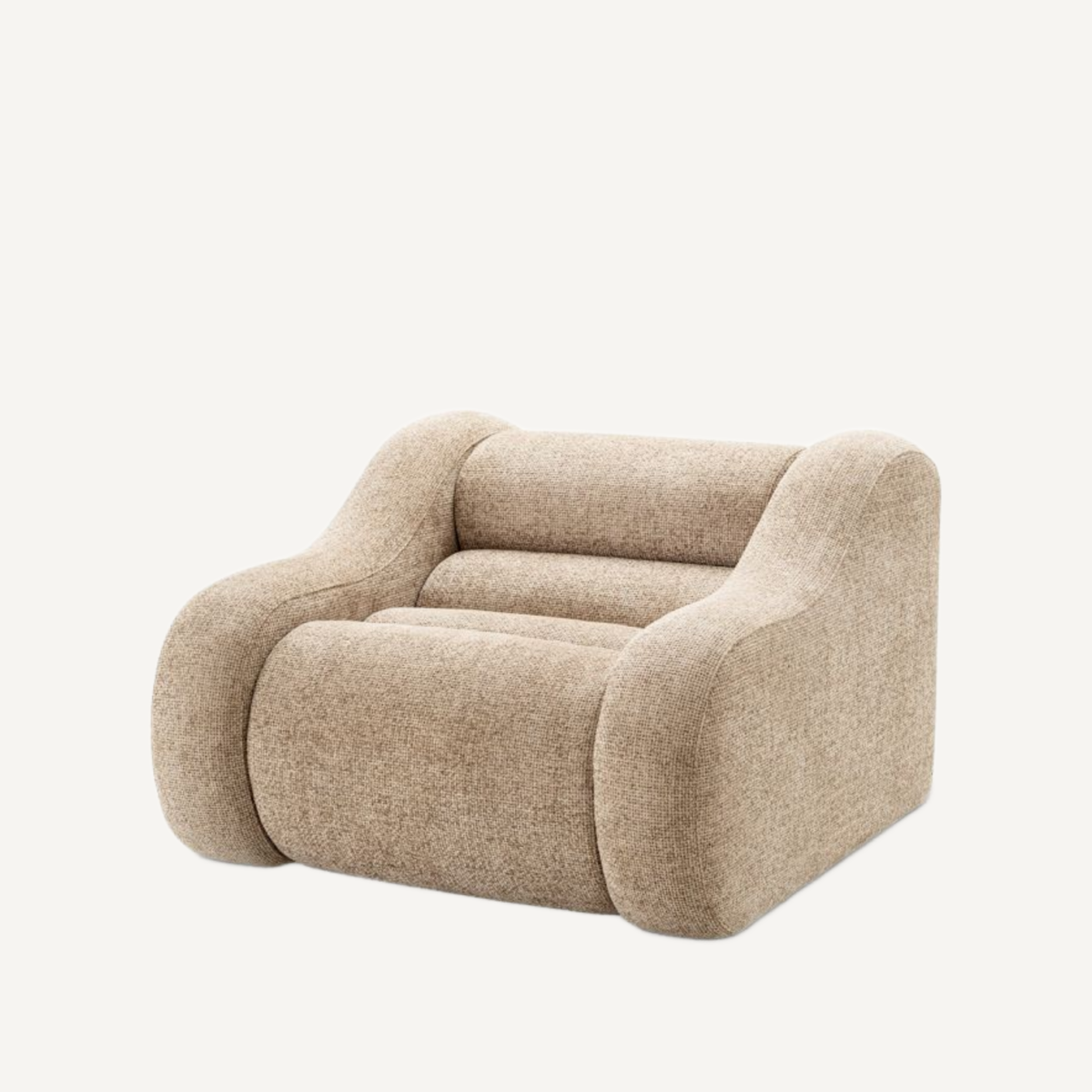 Fauteuil en tissu sable | Eichholtz Carbone | REMO-HOME, mobilier et décoration d'intérieur