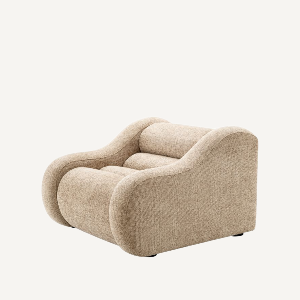 Fauteuil en tissu sable | Eichholtz Carbone | REMO-HOME, mobilier et décoration d'intérieur