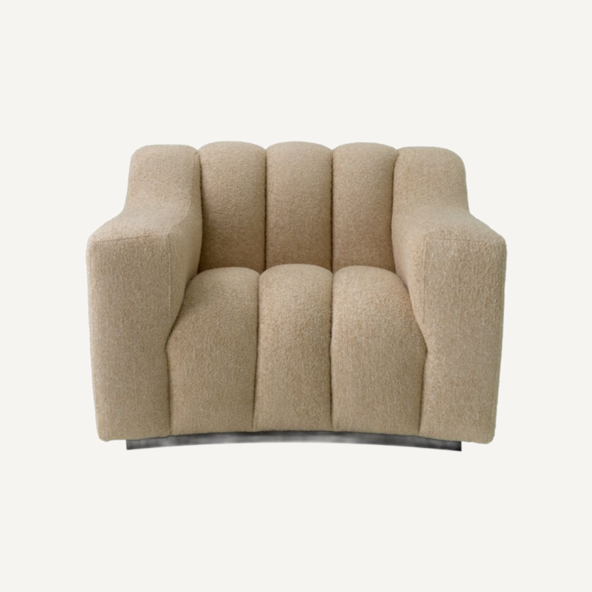 Fauteuil en tissu sable | Eichholtz Kelly | REMO-HOME, mobilier et décoration d'intérieur