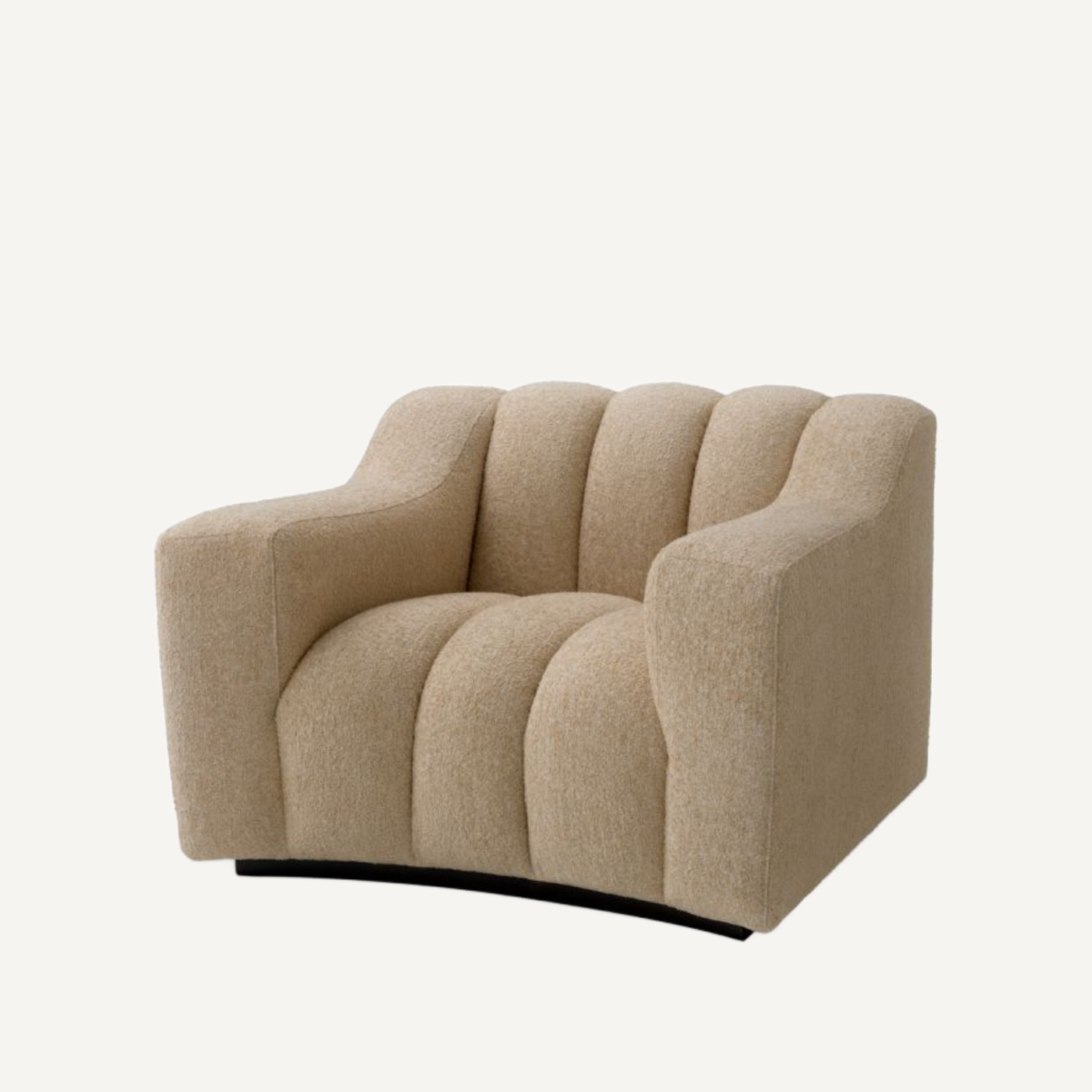 Fauteuil en tissu sable | Eichholtz Kelly | REMO-HOME, mobilier et décoration d'intérieur