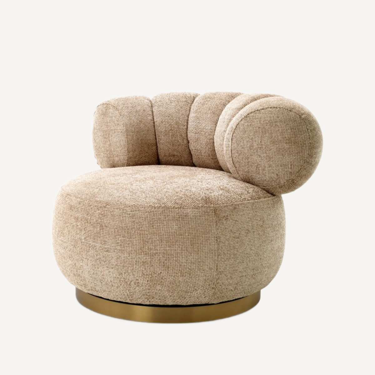 Fauteuil en tissu sable | Eichholtz Phedra | REMO-HOME, mobilier et décoration d'intérieur