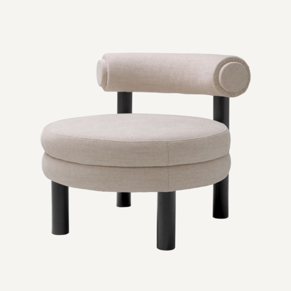 Fauteuil en tissu sable | Eichholtz Zoey | REMO-HOME, mobilier et décoration d'intérieur