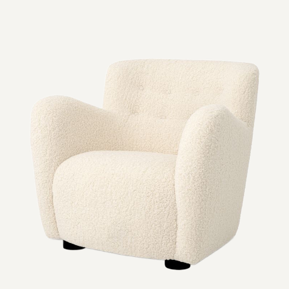 Fauteuil en tissu sherpa blanc | Eichholtz Bixby | REMO-HOME, mobilier et décoration d'intérieur