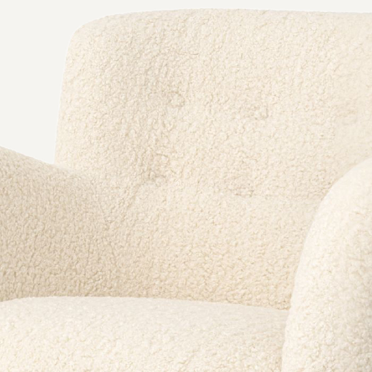 Fauteuil en tissu sherpa blanc | Eichholtz Bixby | REMO-HOME, mobilier et décoration d'intérieur