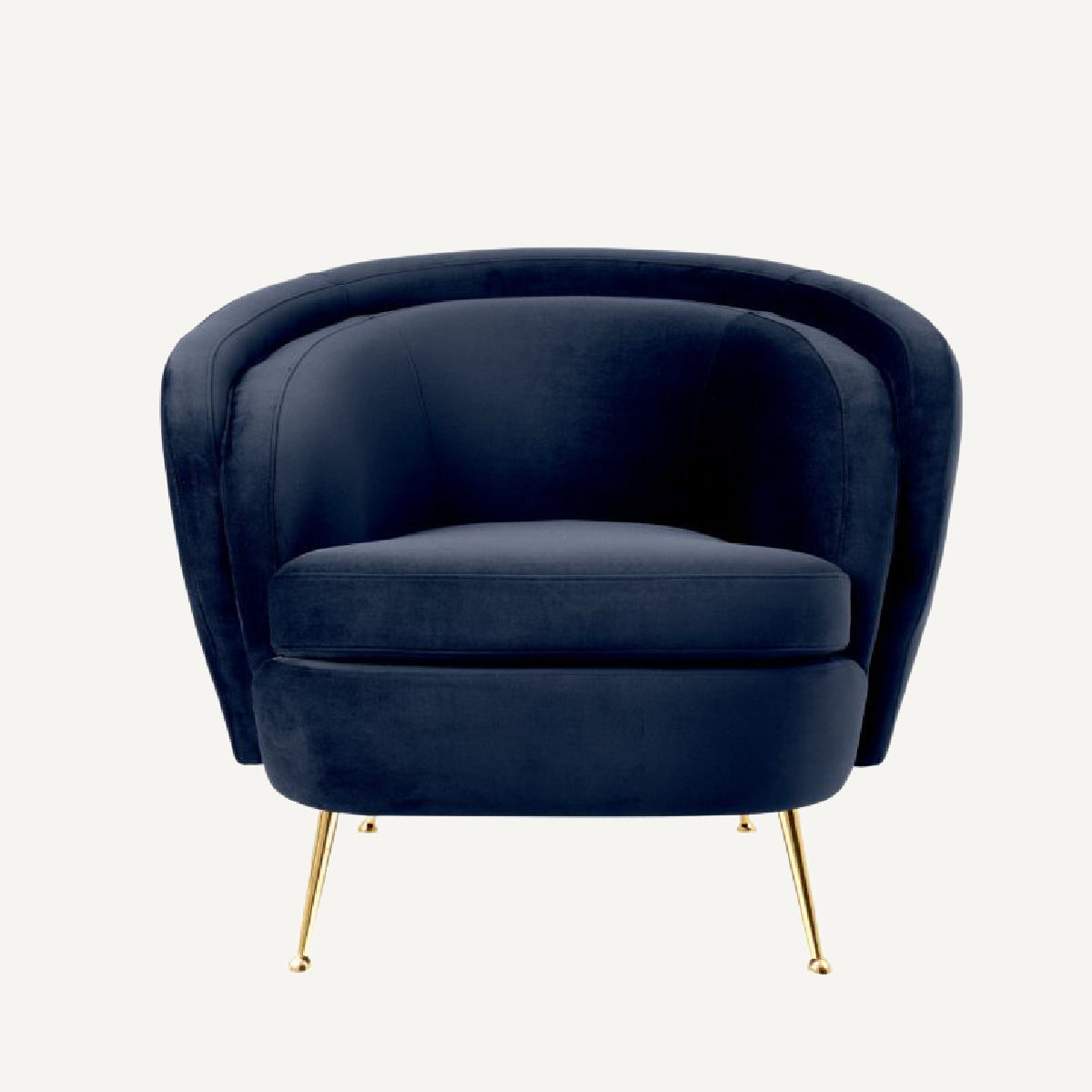 Fauteuil en velours bleu nuit | Eichholtz Orion | REMO-HOME, mobilier et décoration d'intérieur
