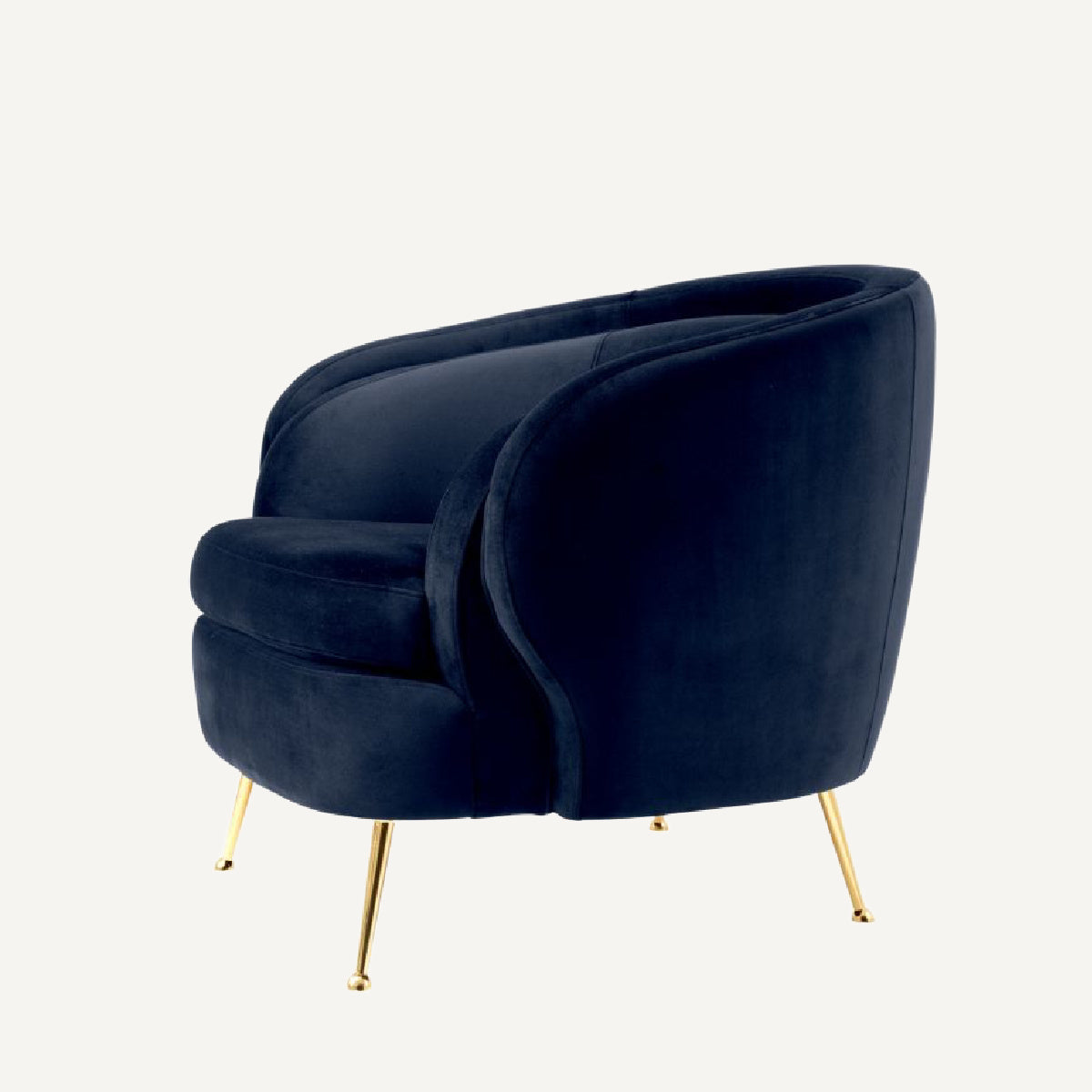 Fauteuil en velours bleu nuit | Eichholtz Orion | REMO-HOME, mobilier et décoration d'intérieur
